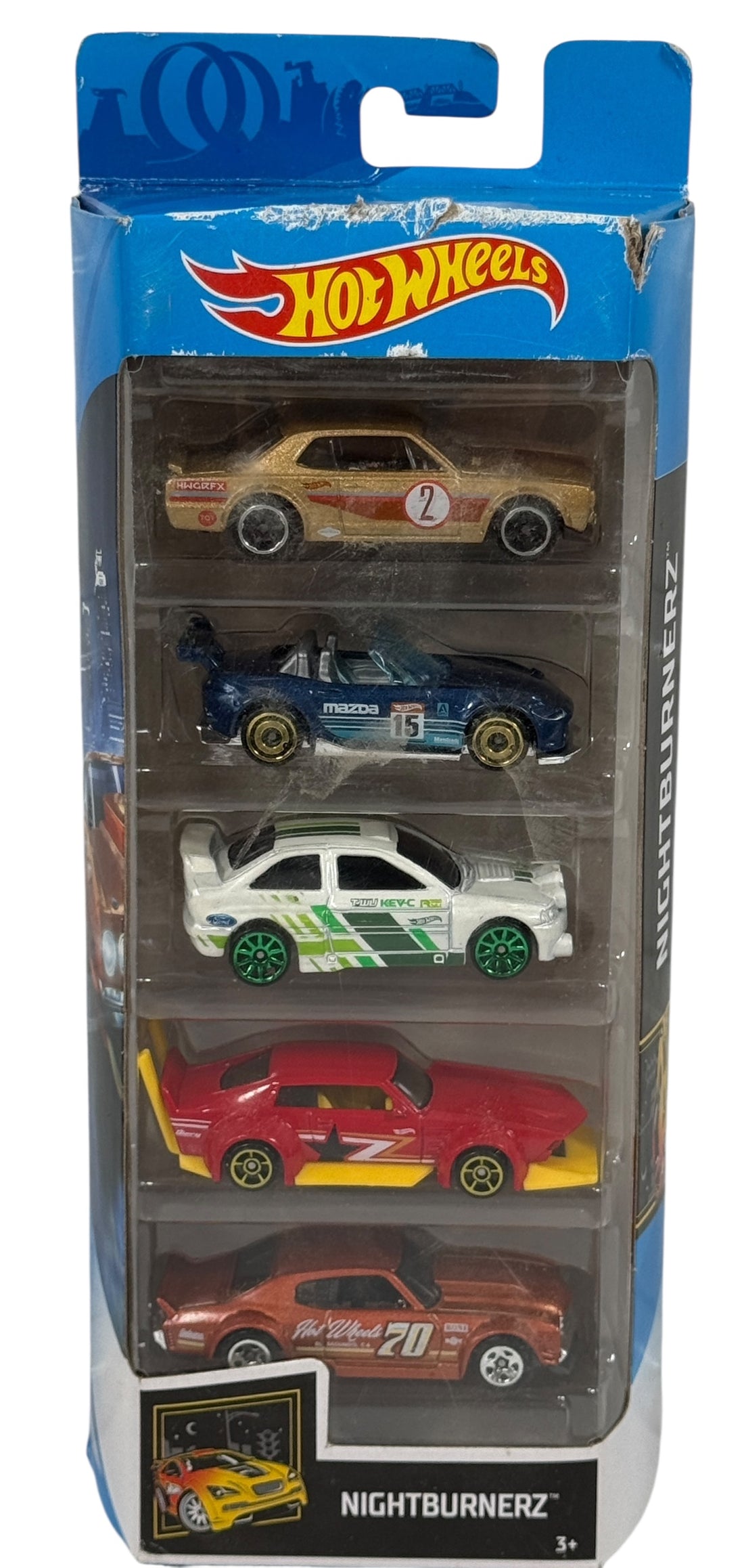 Hot Wheels Nightburnerz 5-Pack – Mint Sealed, JDM Edition 2018