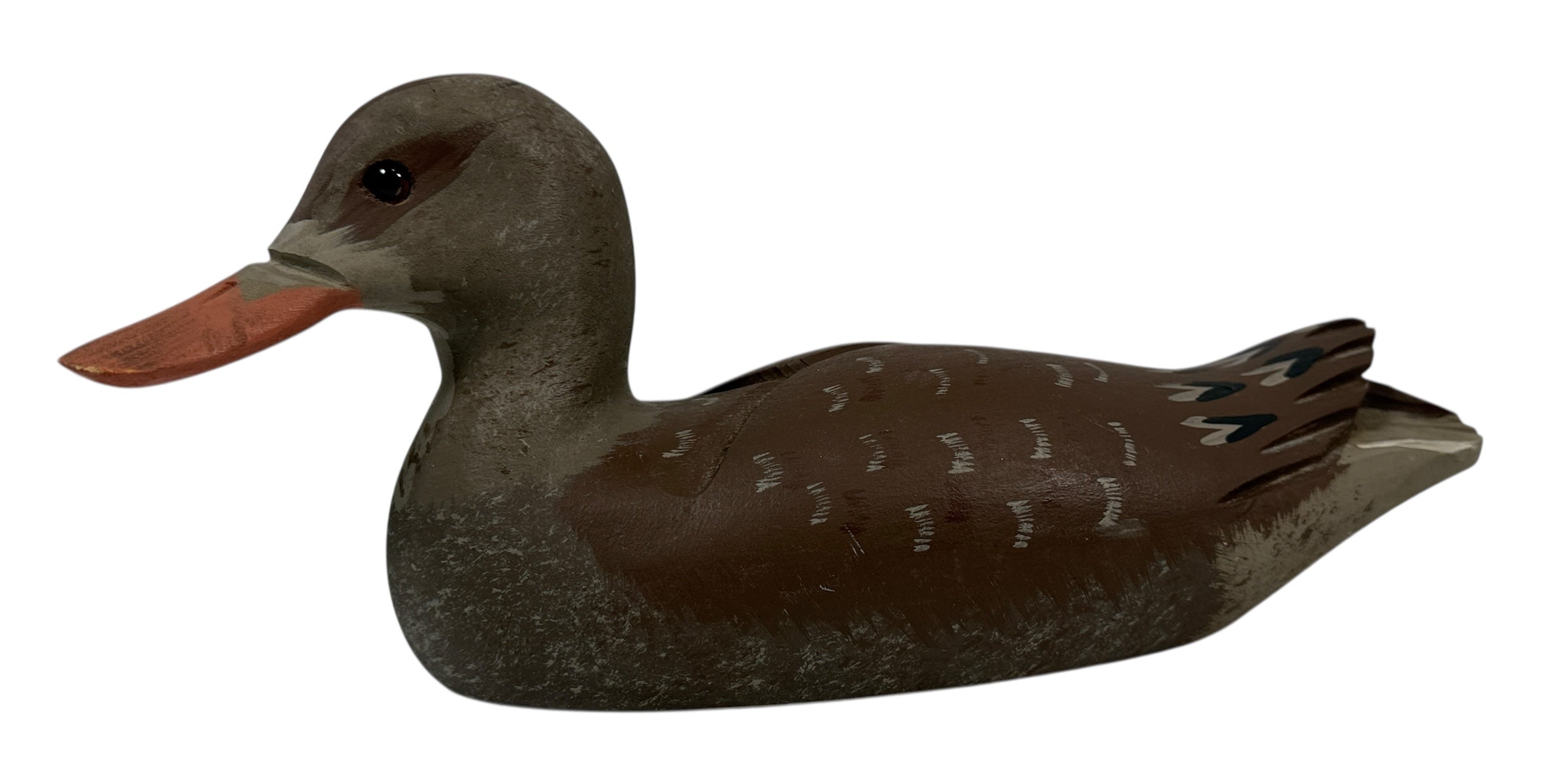 Vintage 12″ Wooden Duck Decoy – Signed Sculpture Tremblay Canada Folk Art