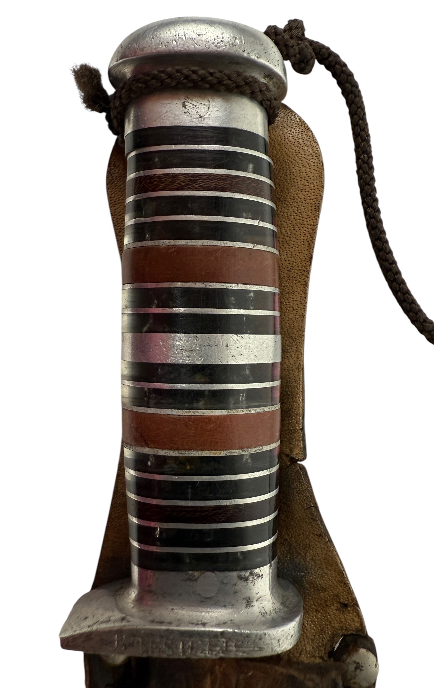 Vintage Fixed Blade Hunting Knife – 10.5” Overall, 6.5” Blade, Mixed Material Handle with Sheath