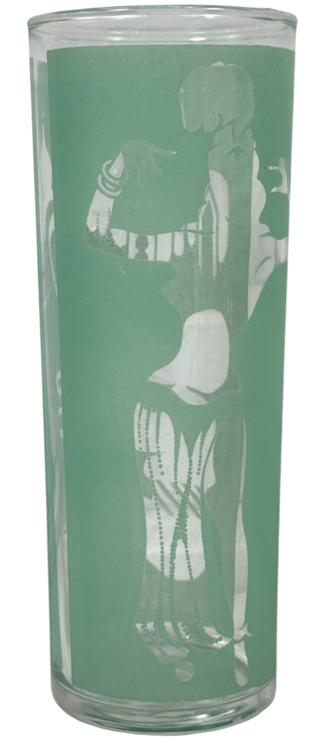 Vintage Arabian Hi Ball Glasses – Set of 4 Belly Dancer & Snake Charmer