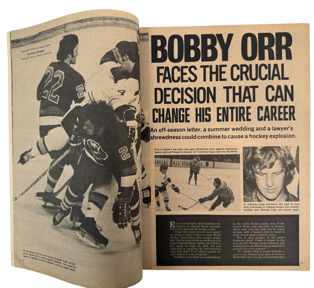 1974 Super Sports Magazine – Bobby Orr Cover,  & Guy Lafleur Article