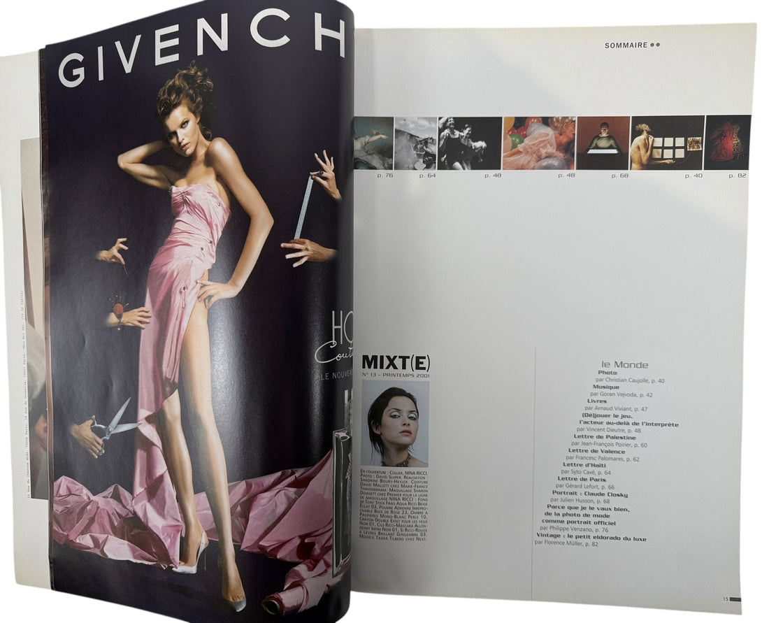 Mixt(e) Magazine n°13 Printemps 2001 – Publicités Givenchy et Versace