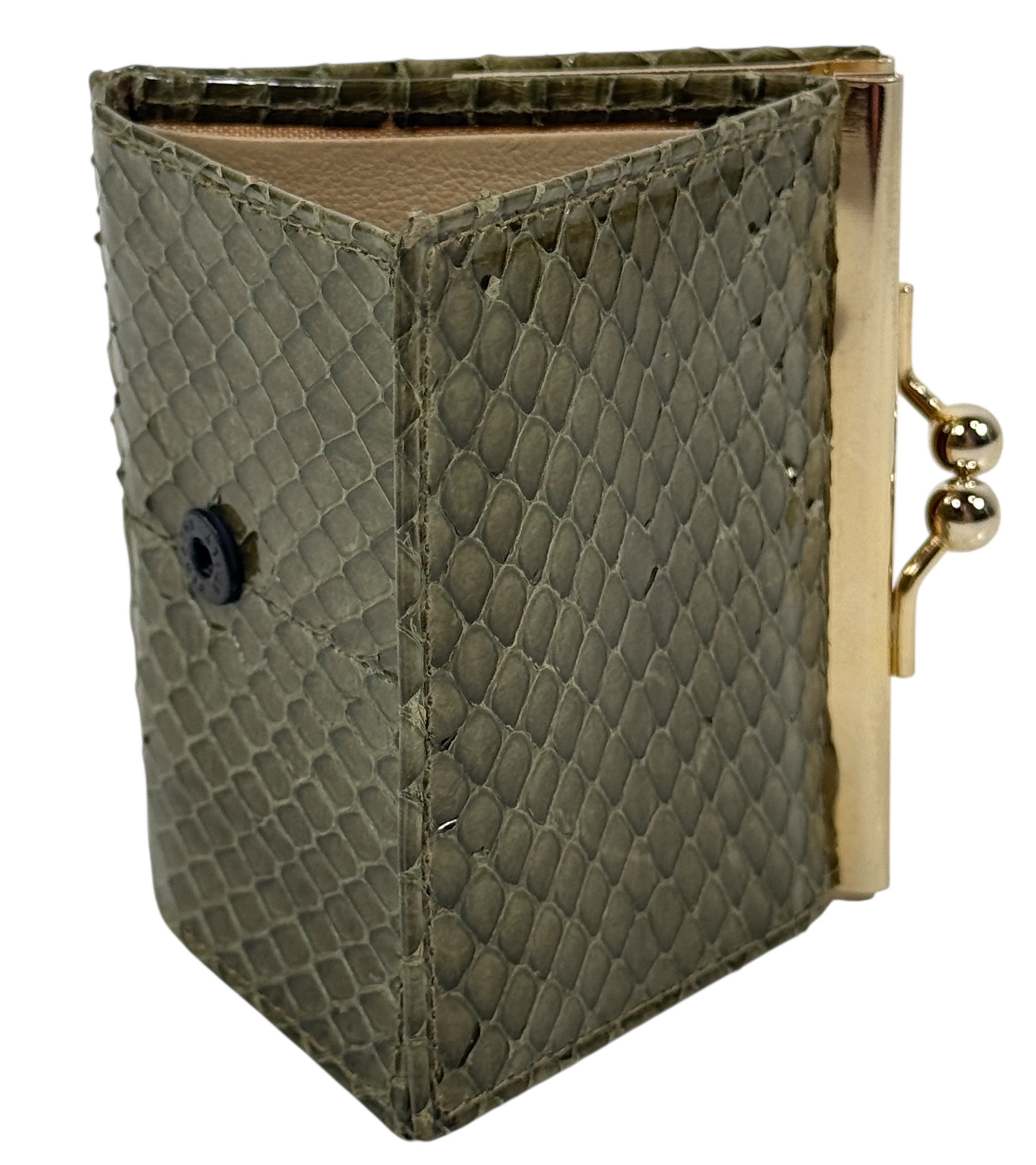 Vintage Holt Renfrew Green Snakeskin Coin Purse & Wallet – Made in Spain