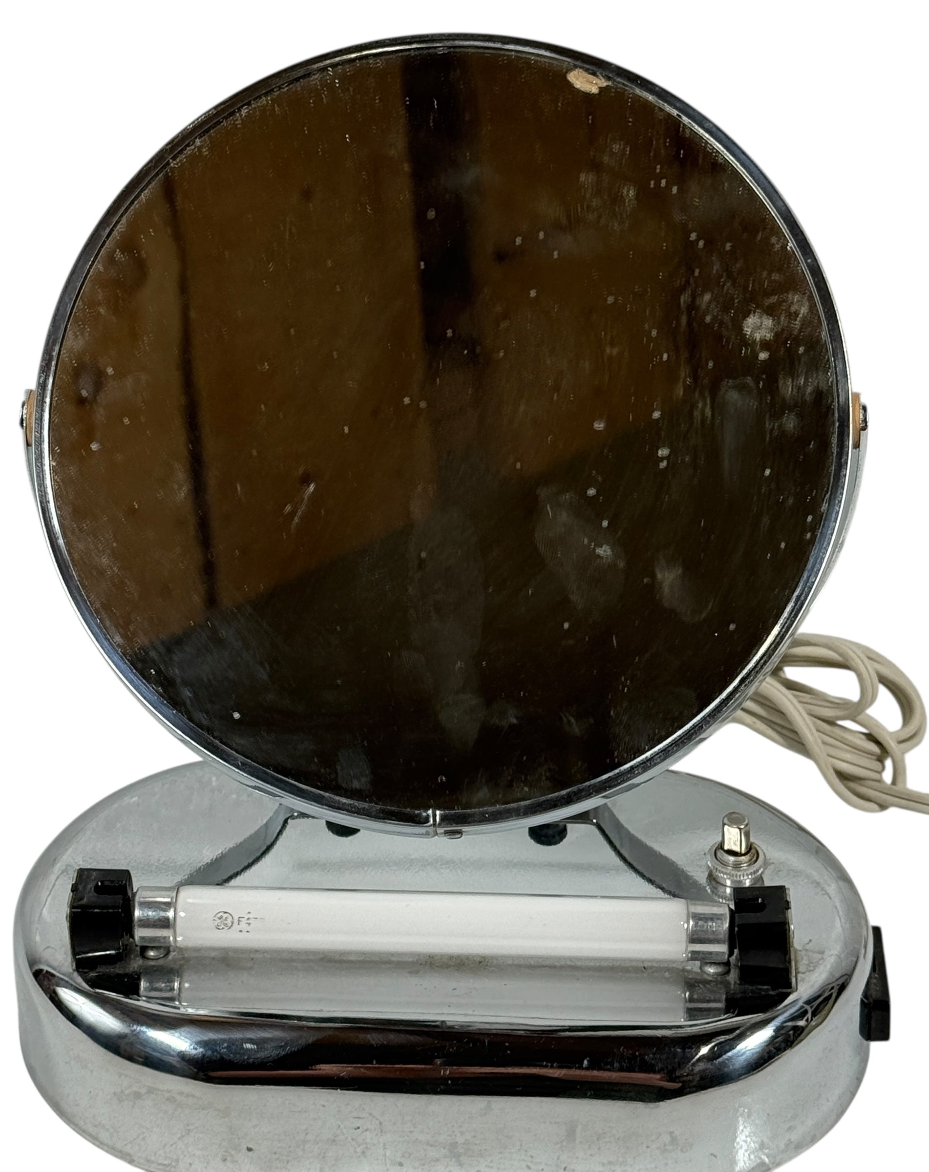 Vintage Beck Electric MFG Co. Ltd. Lighted Makeup Mirror – Chrome Vanity Lamp, AS-IS-