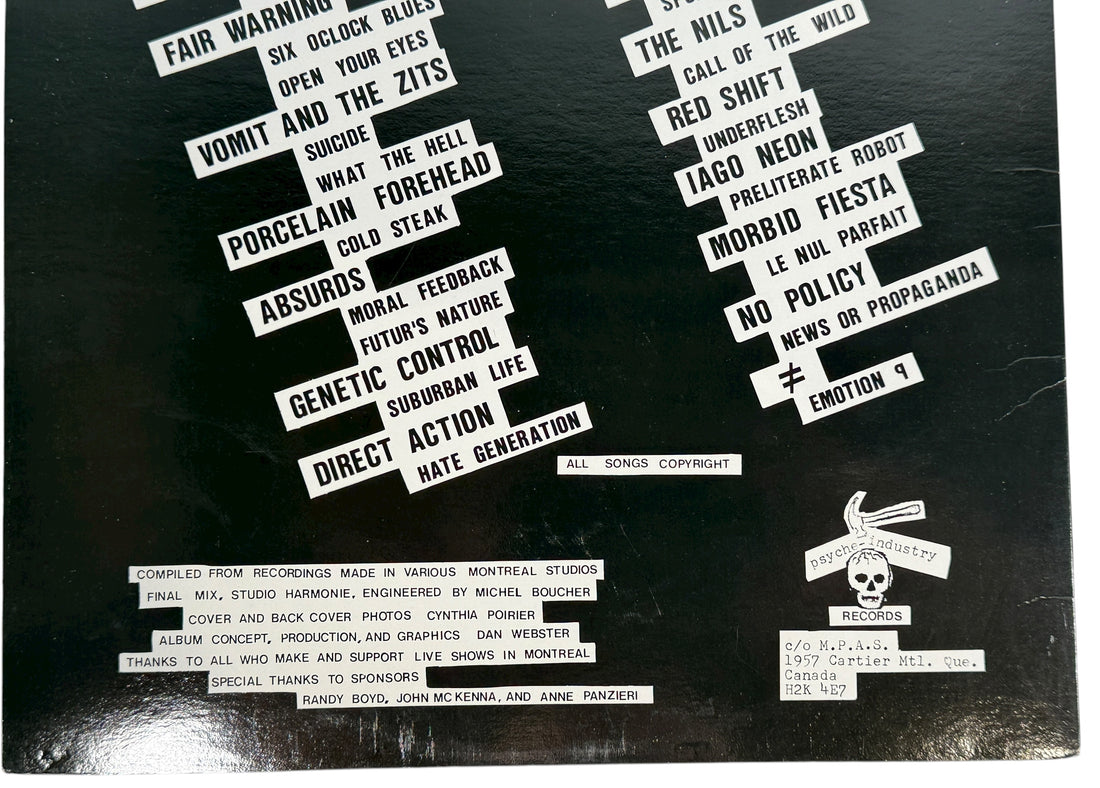 Primitive Air-Raid – Montreal Punk Compilation 1984 LPm NM Album - NM Cover