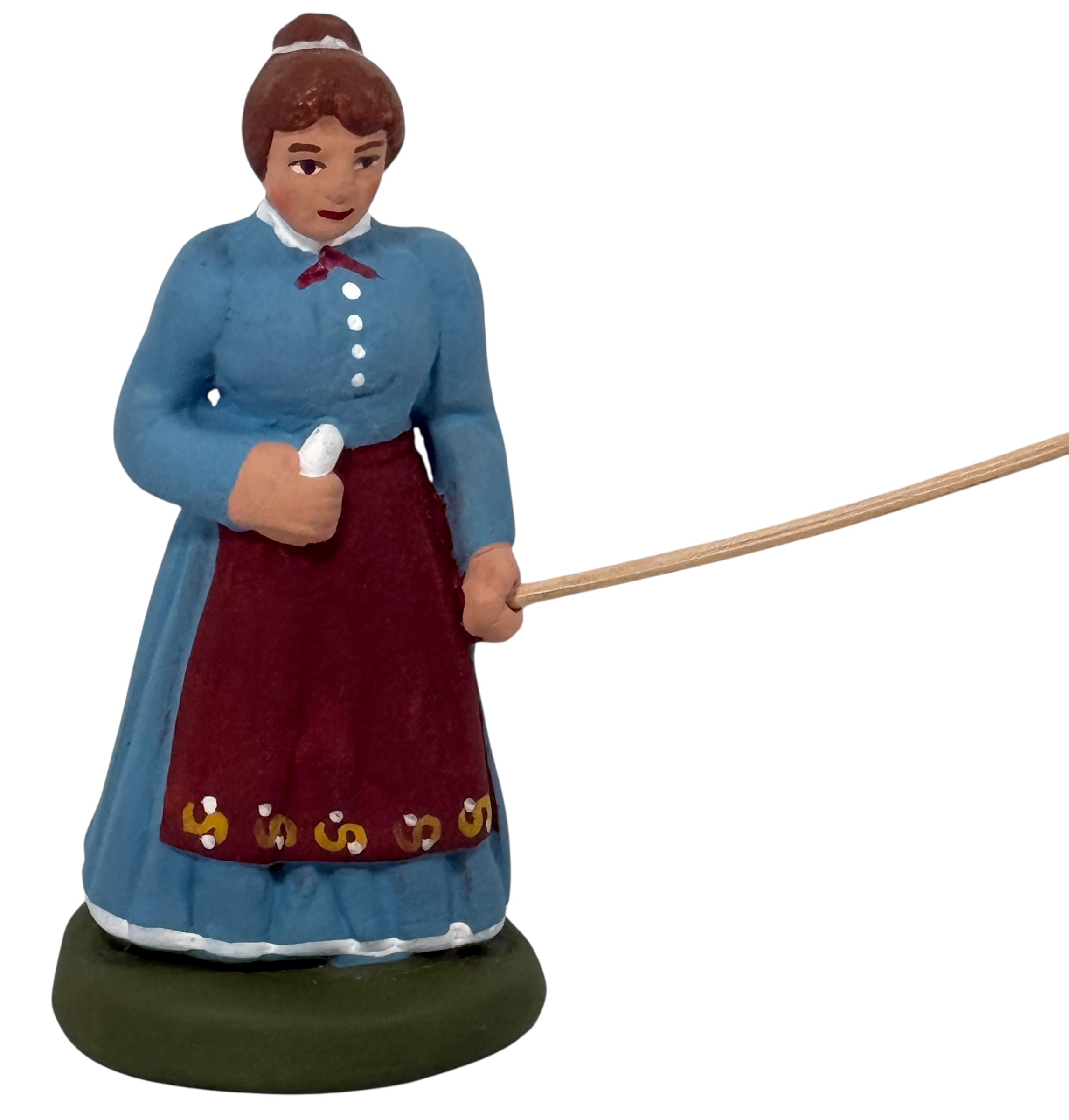 Figurine en faïence d'Aubagne, style français du milieu du XXe siècle – N. Dilandro