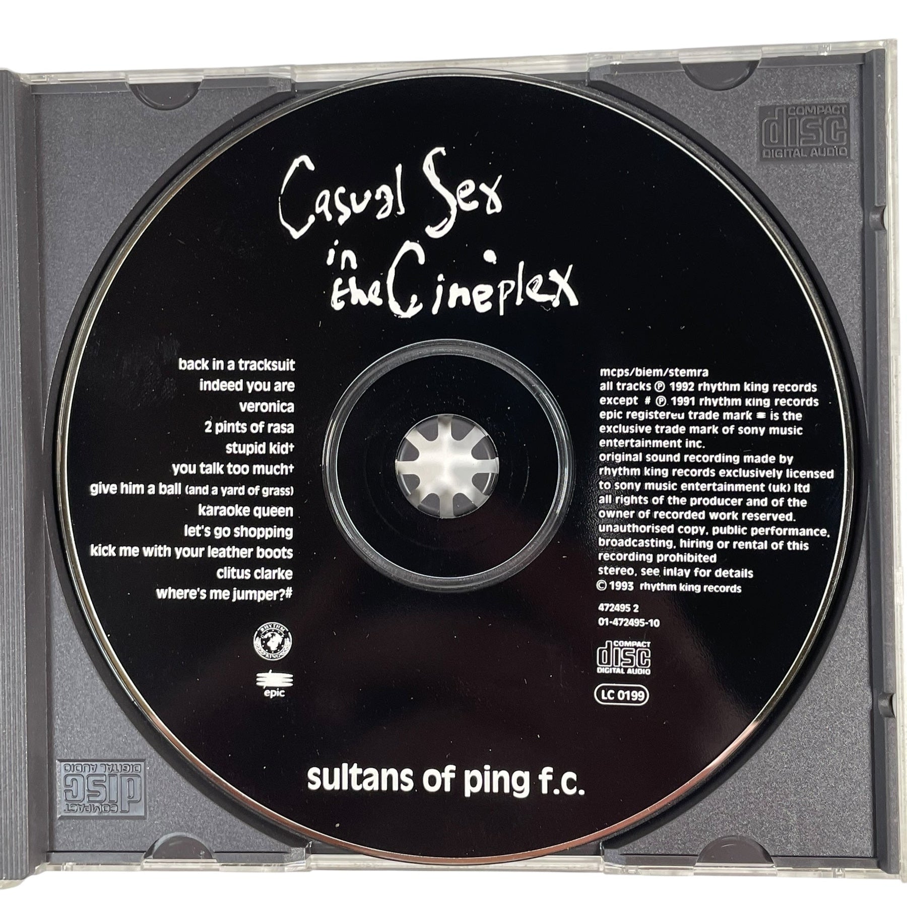 Sultans of Ping FC – Sexe occasionnel au cinéma (CD 1993, Epic 472495 2)