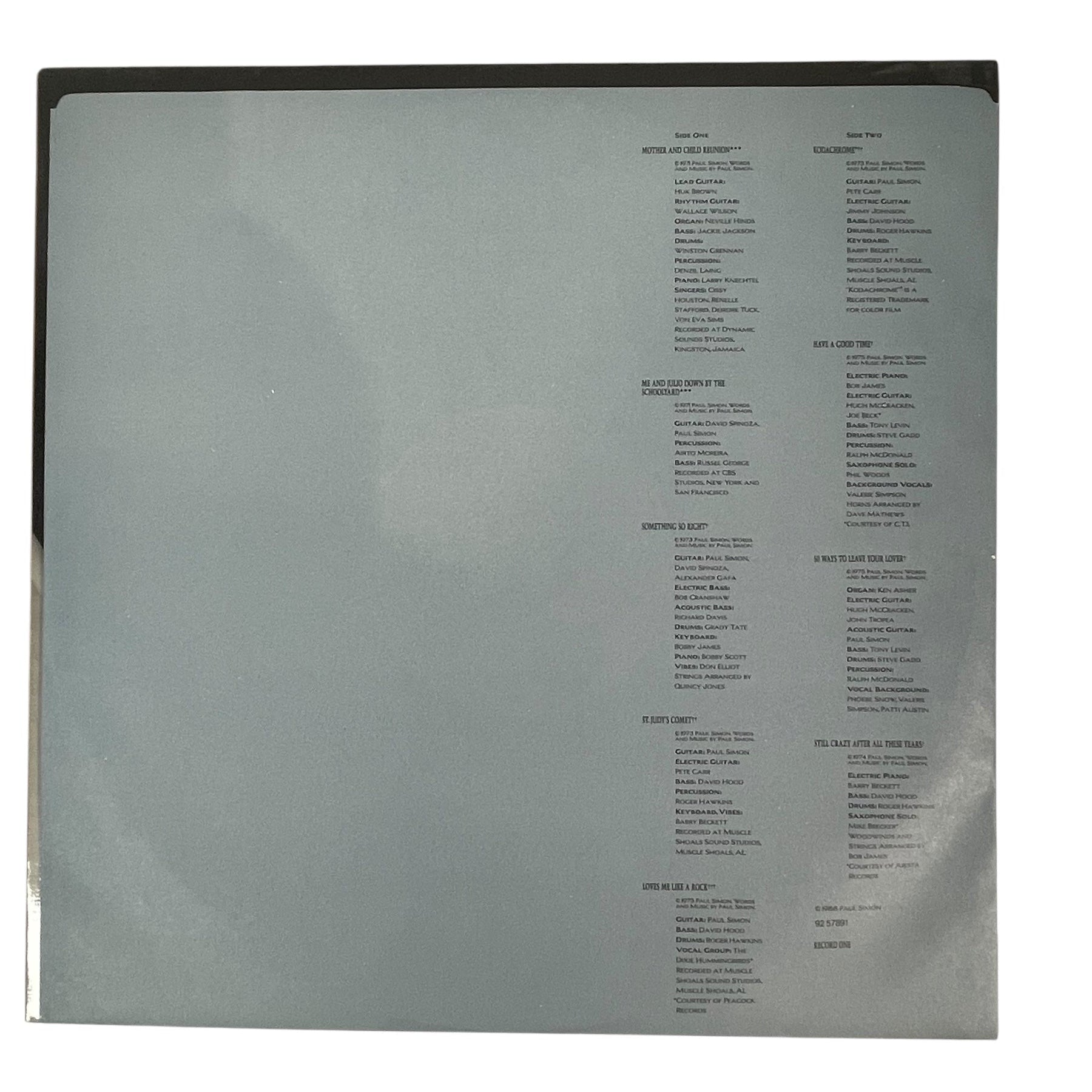 Paul Simon 2LP – Negotiations & Love Songs (1988 Canada) Cover: M - Album: NM