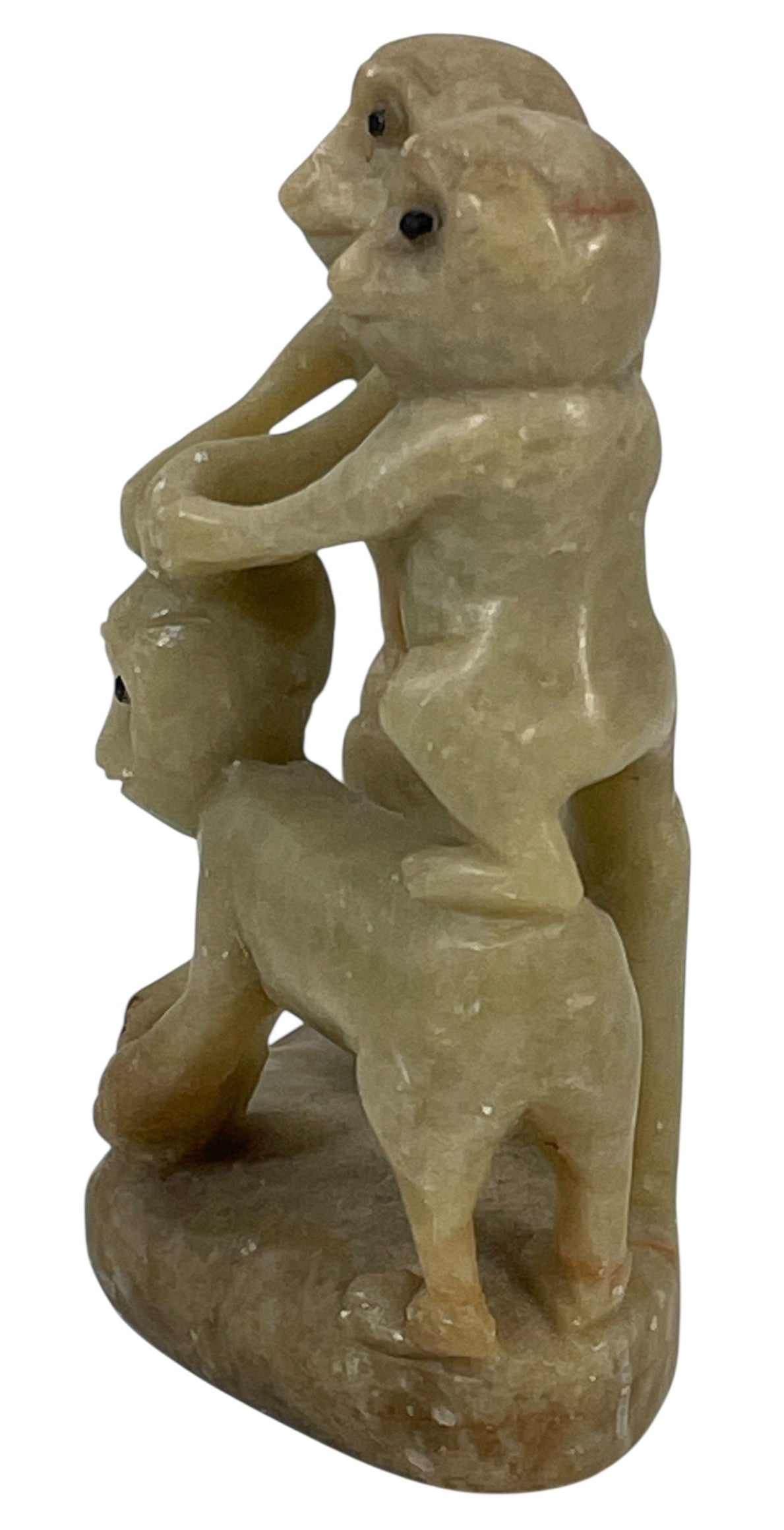 Hand-Carved Stone Monkey Figurine – 2.5" Tall