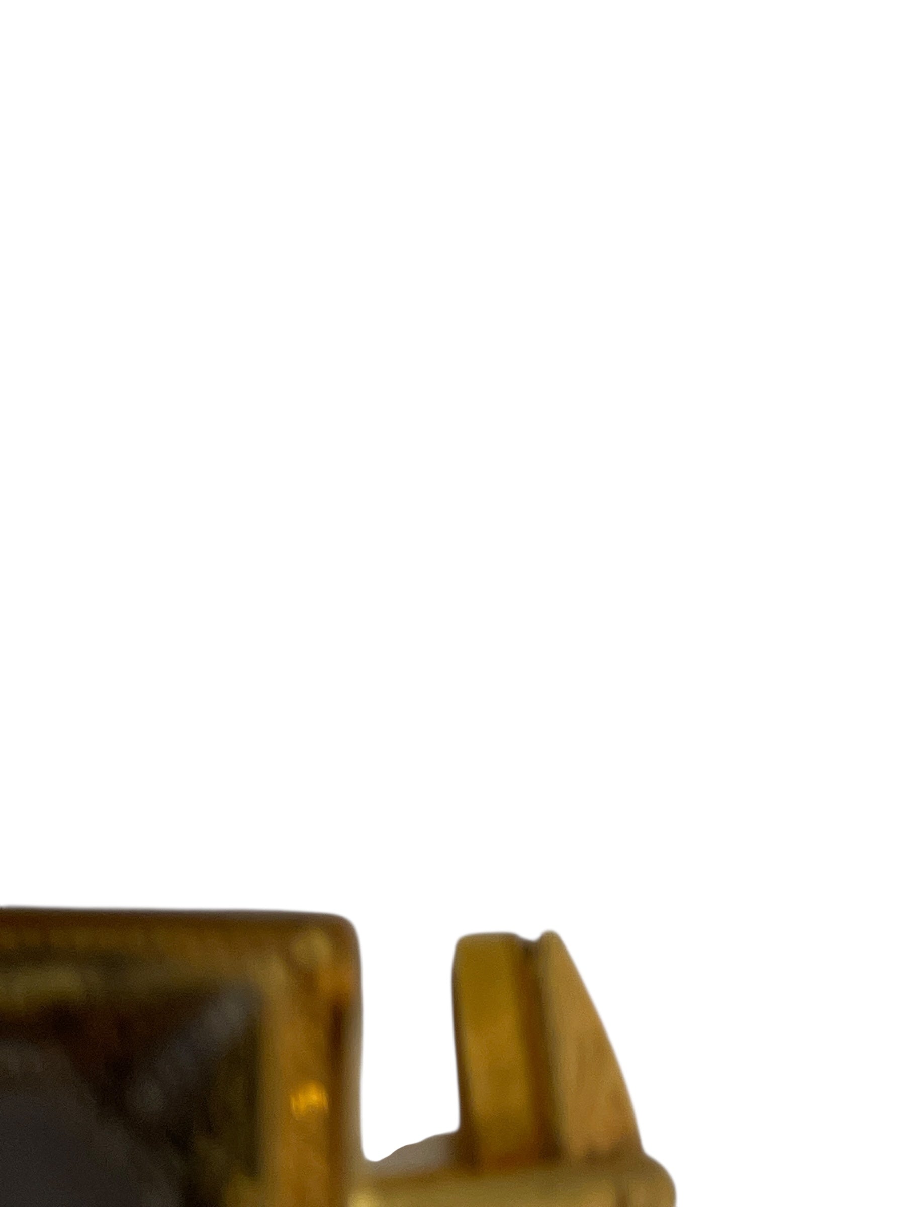 Vintage Damascene Cufflinks – Gold-Plated with Inset Stone