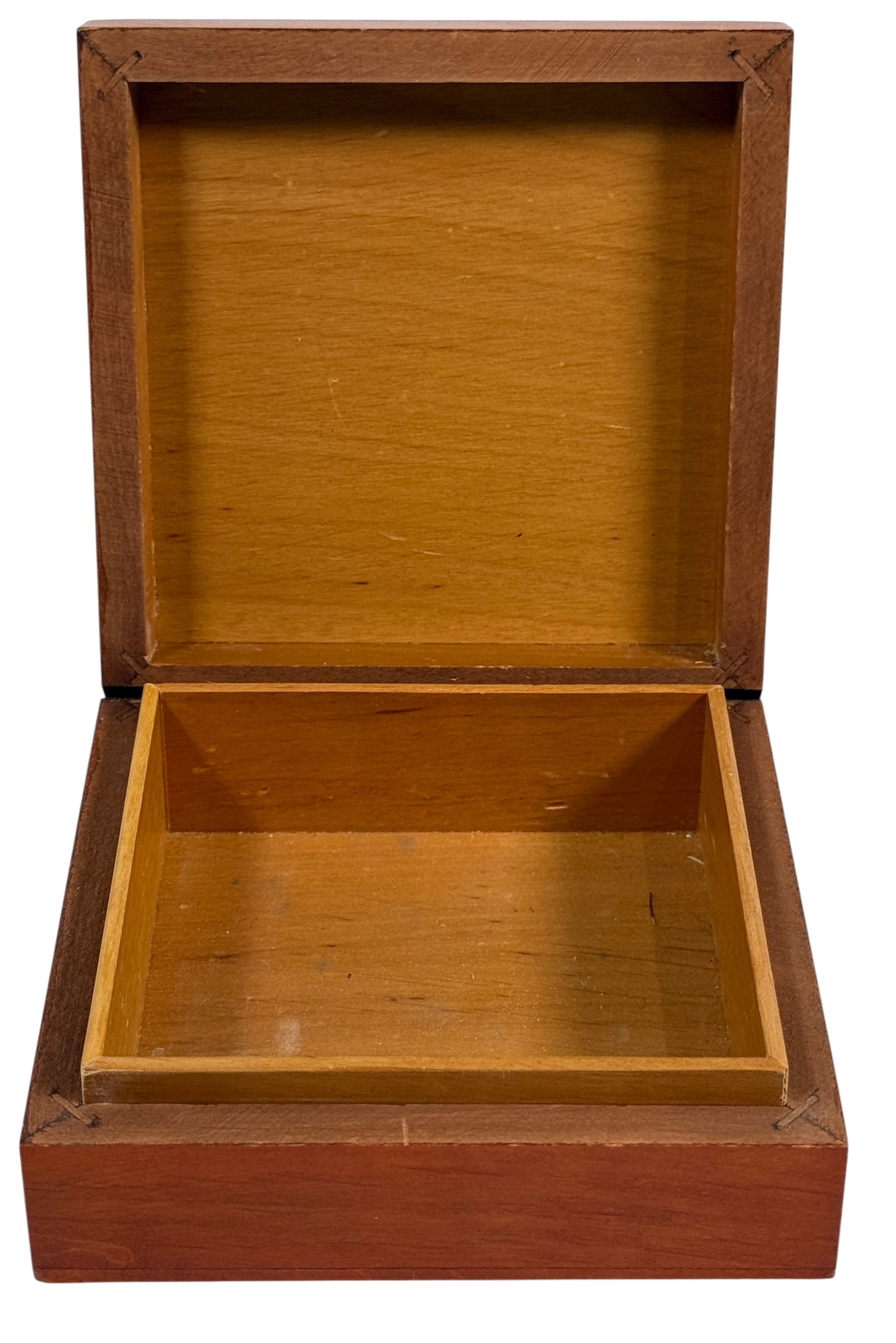 Coffret à bijoux vintage en bois sculpté – Style art populaire, années 1960-1970