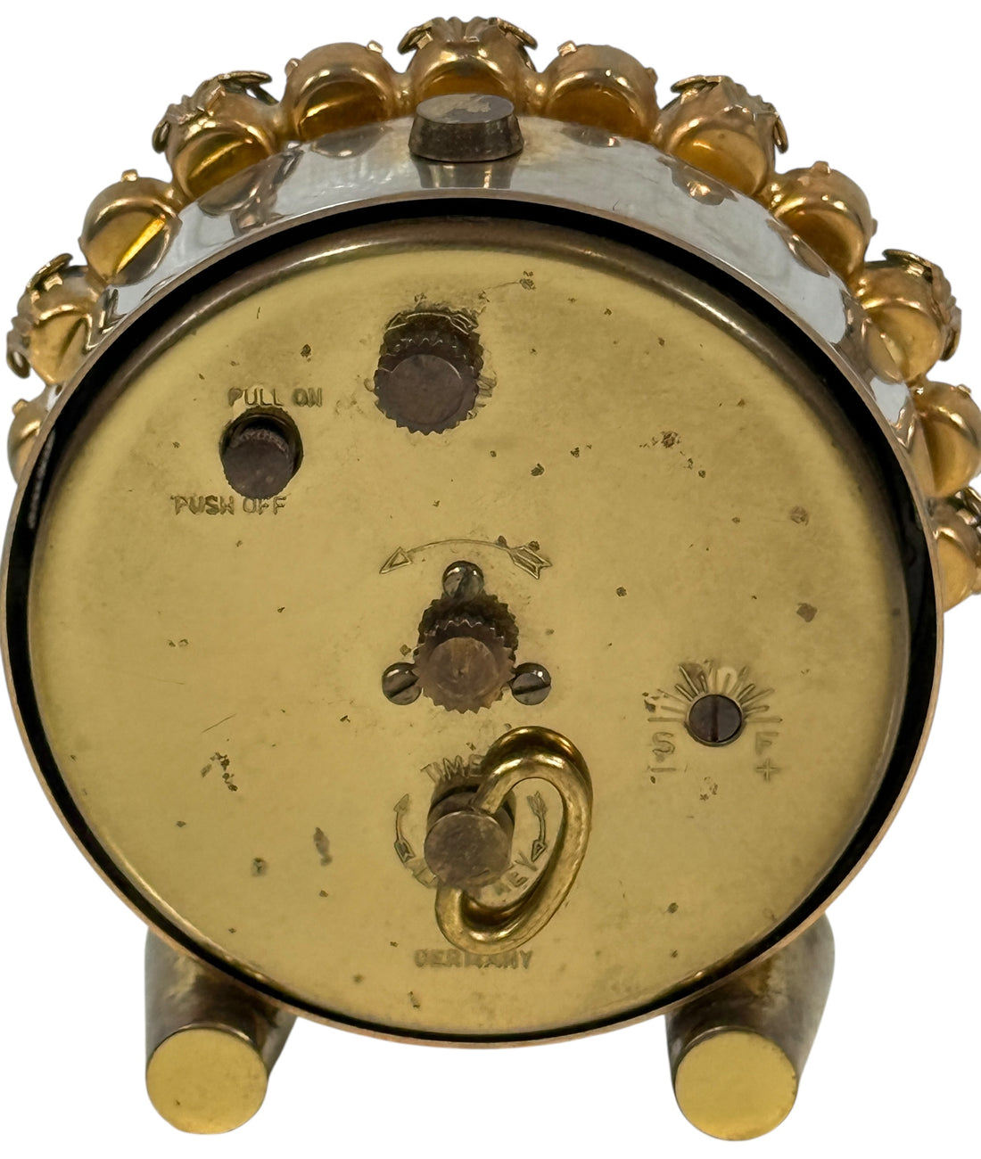 Réveil boudoir en strass bleu Phinney-Walker du milieu du siècle (Allemagne)