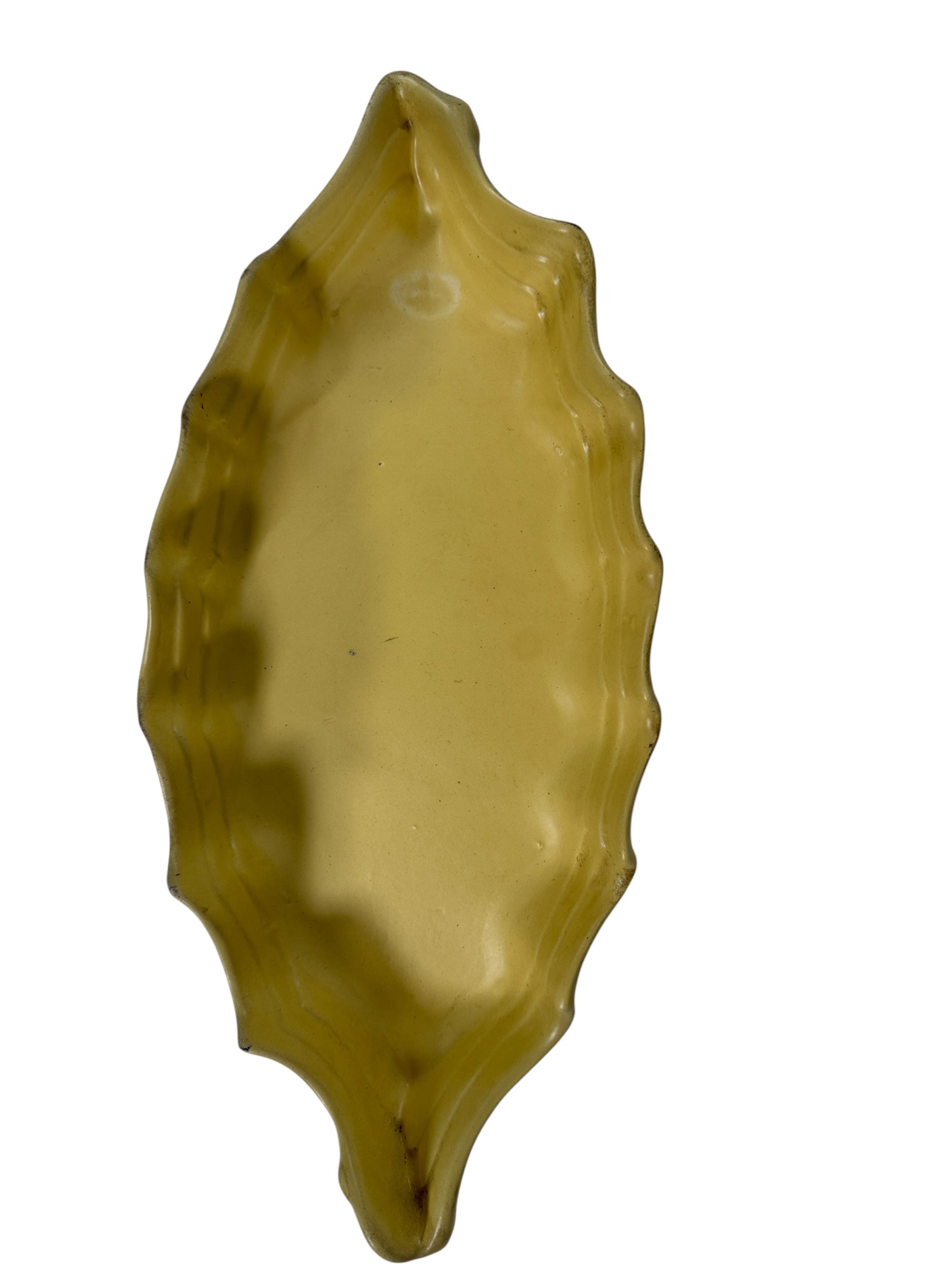 Jardinière en poterie Haeger du milieu du siècle – Bordure ondulée jaune 3343 USA