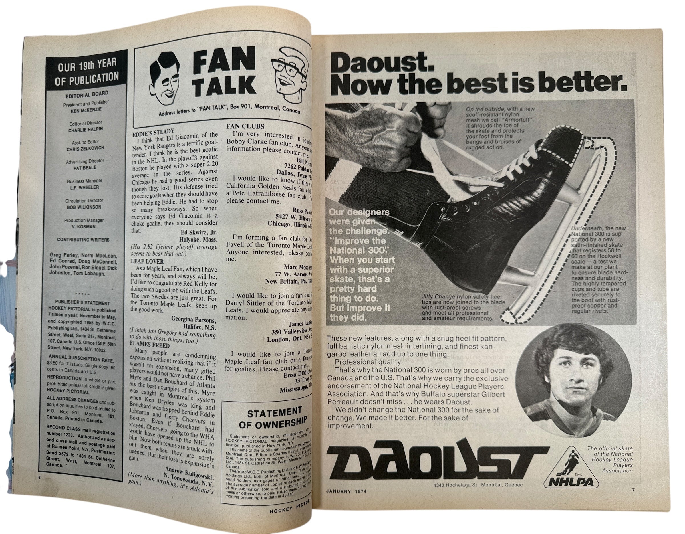 Vintage 1974 Hockey Pictorial – Bobby Orr Cover (No Poster)