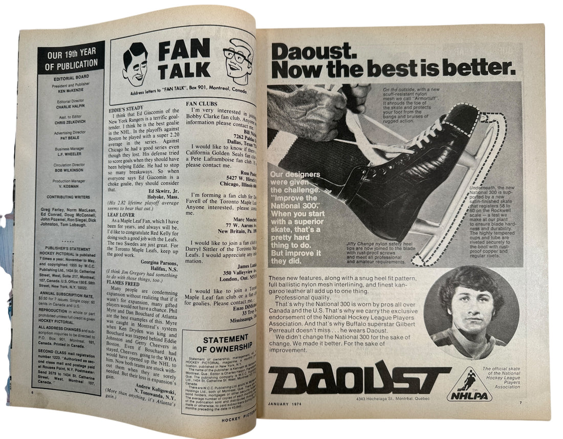 Vintage 1974 Hockey Pictorial – Bobby Orr Cover (No Poster)