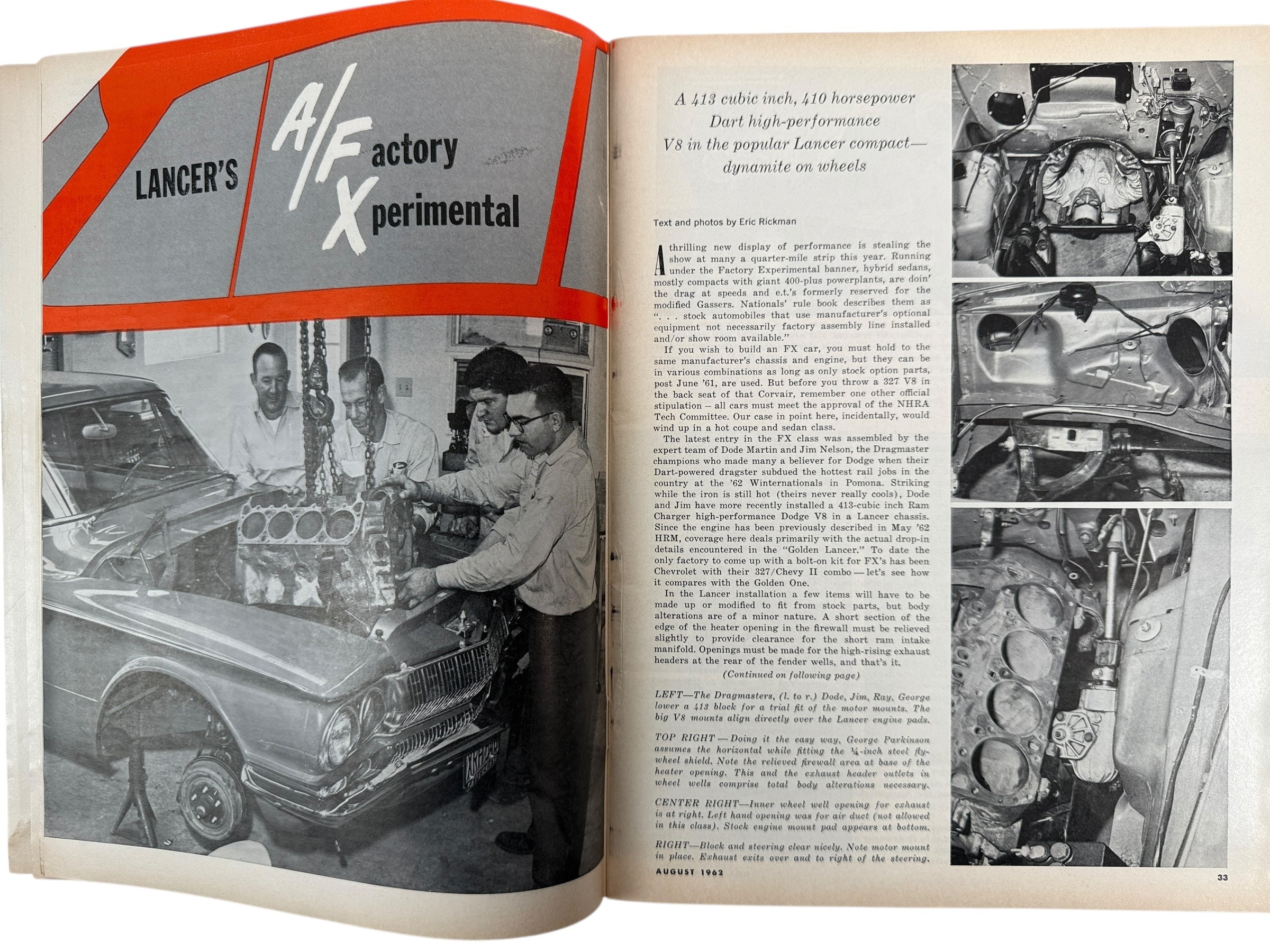 1962 Hot Rod Magazine Lot Aug & Oct – Tony Nancy Dragster & ’63 Corvette