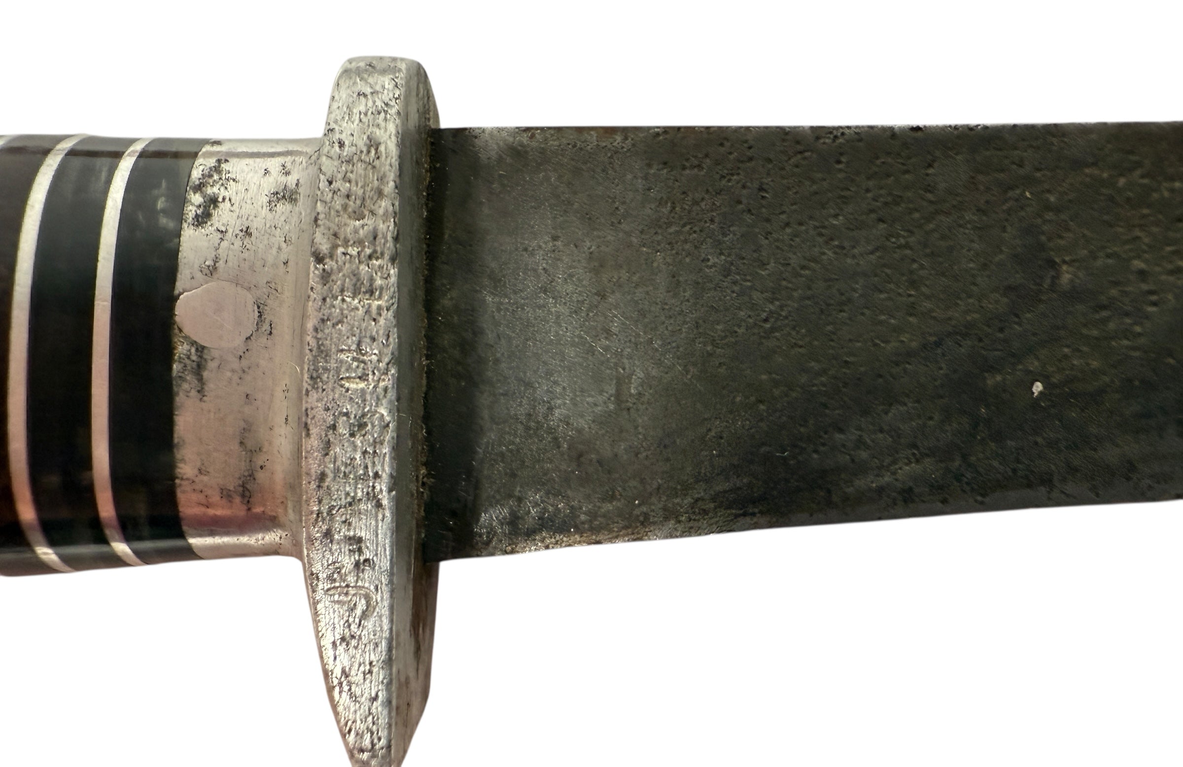 Vintage Fixed Blade Hunting Knife – 10.5” Overall, 6.5” Blade, Mixed Material Handle with Sheath