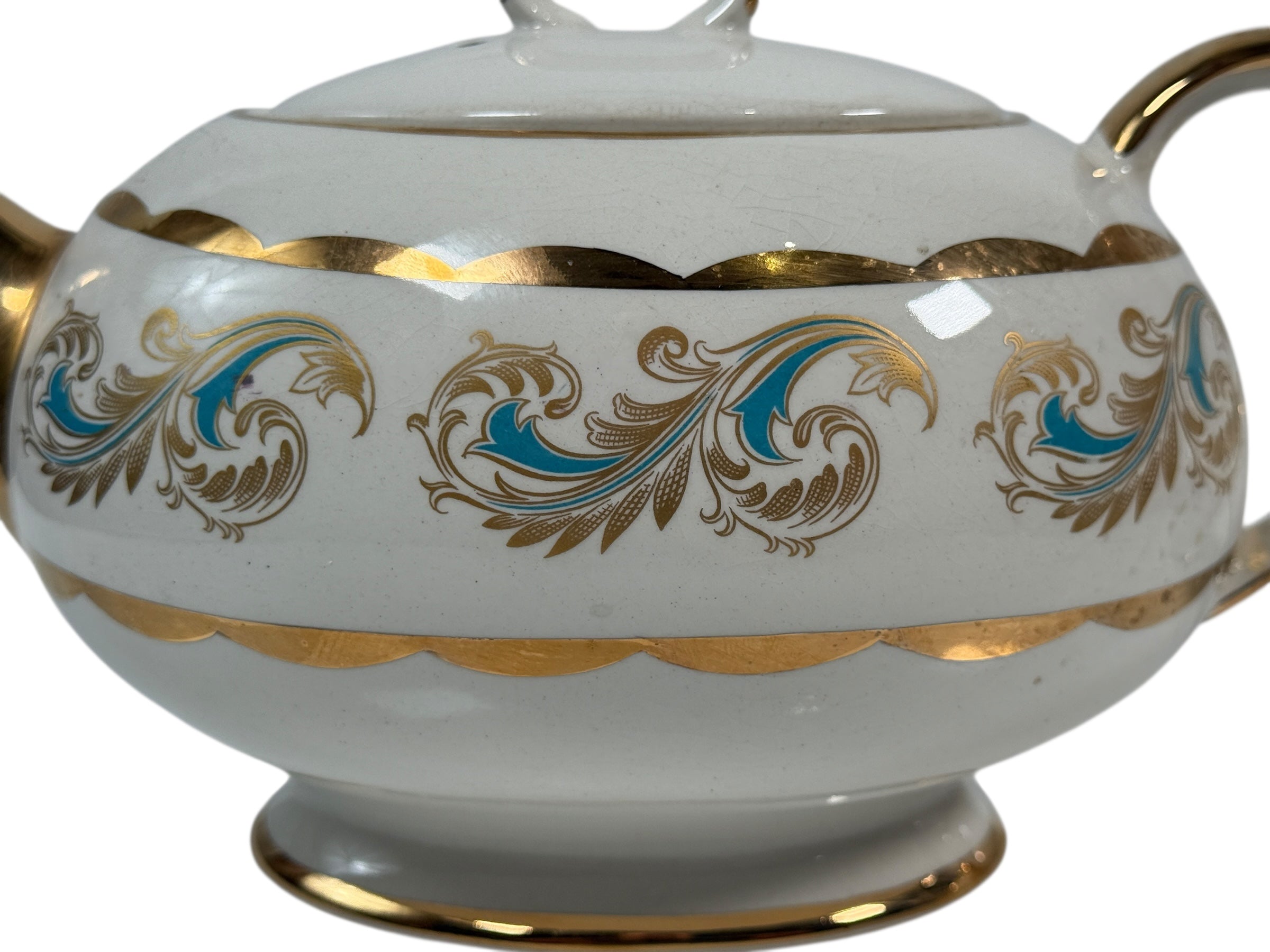 Vintage Gibson & Sons “Countess” 3-Piece Tea Set – Teapot, Sugar & Creamer – England, c.1950s