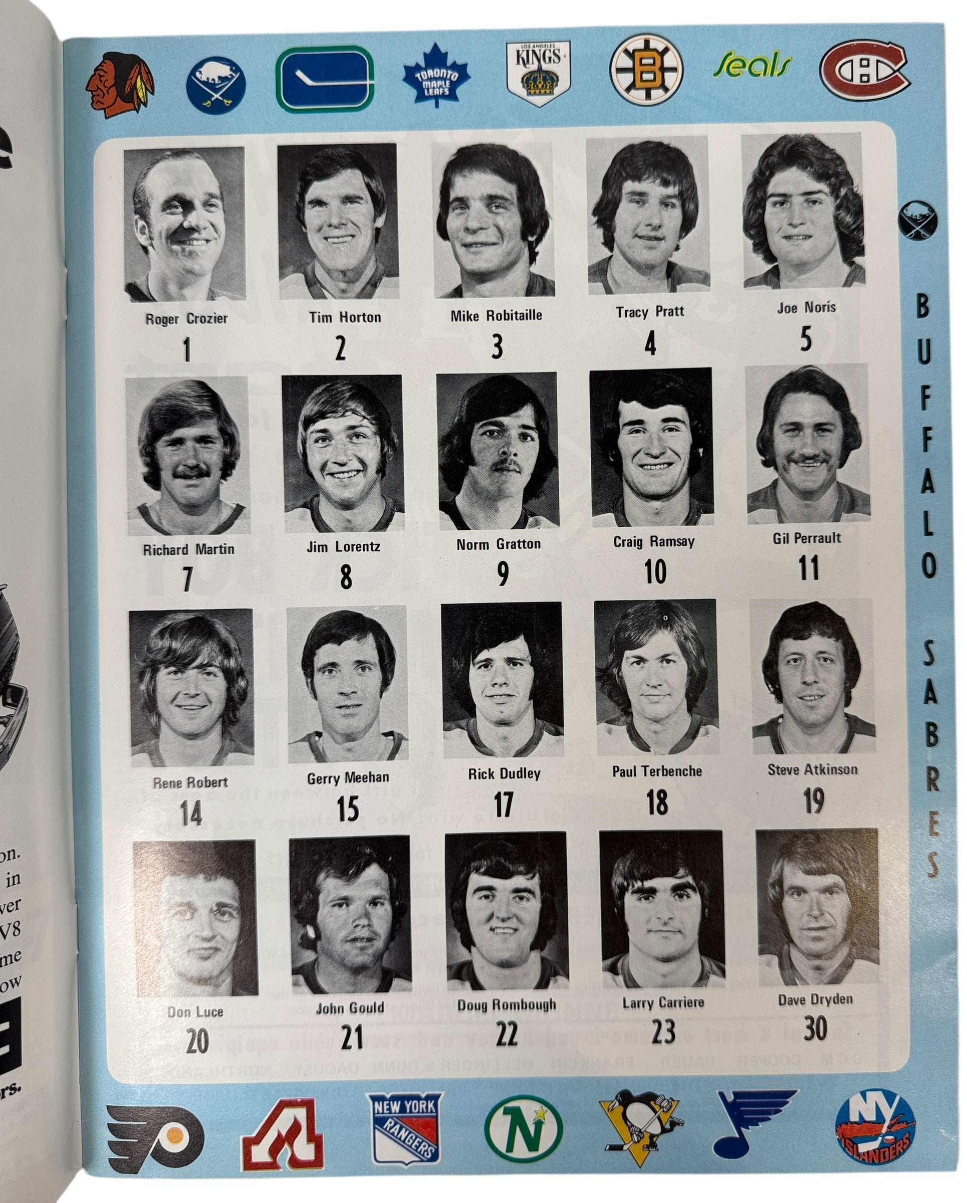 1973 NHL Goal Magazine – Red Wings vs Sabres, Dec 31