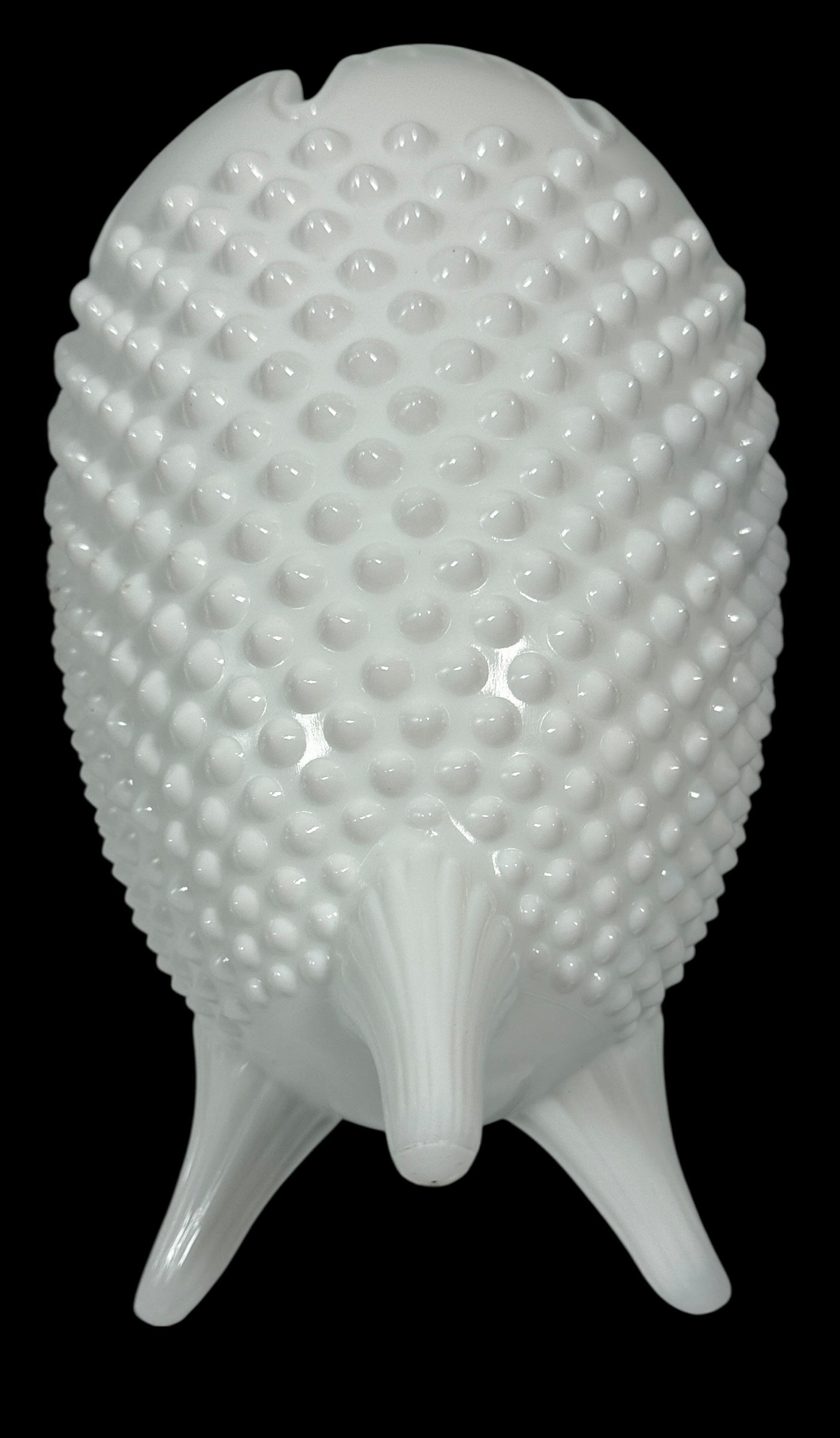 Vintage Fenton Milk Glass Hobnail Vase – 3 Toed, 8.5”