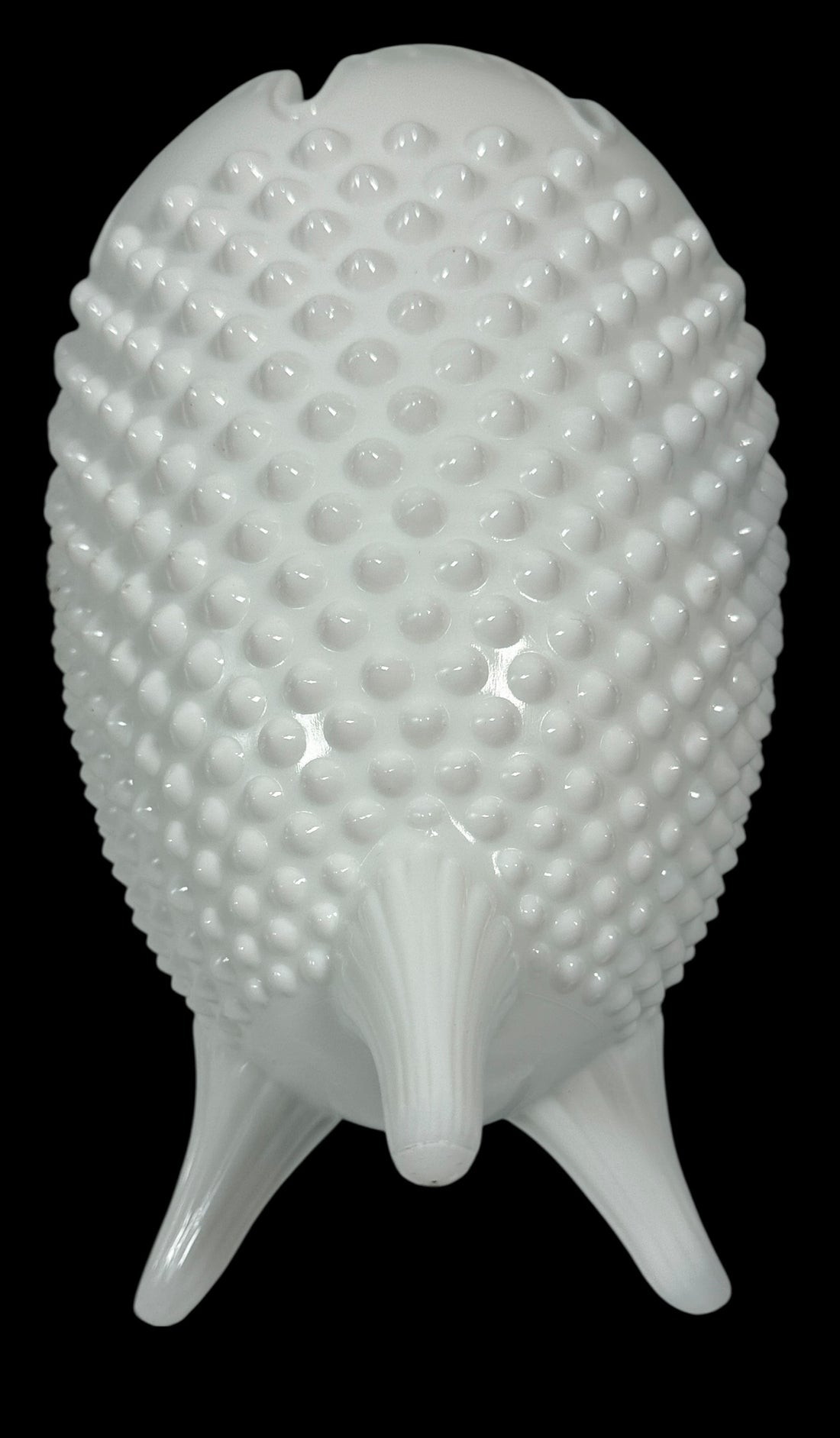 Vintage Fenton Milk Glass Hobnail Vase – 3 Toed, 8.5”