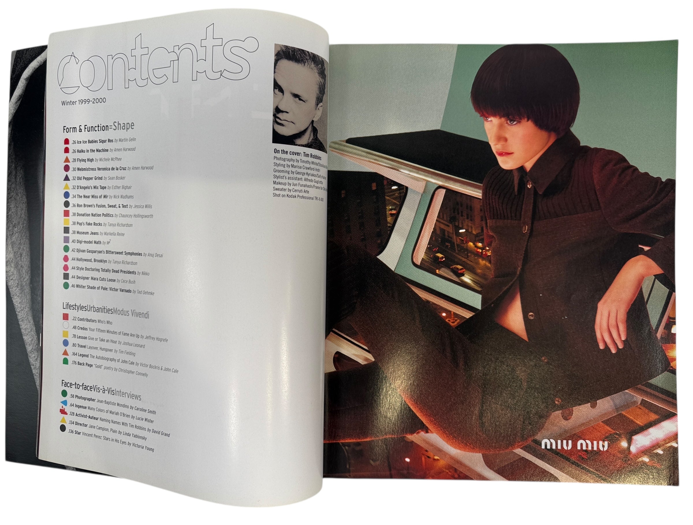 Magazine BlackBook – Hiver 1999/2000, numéro 13, couverture de Tim Robbins