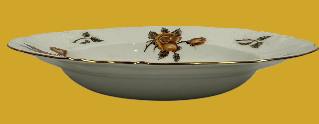 Bols vintage en porcelaine de Wawel – Motif rose jaune, lot de quatre