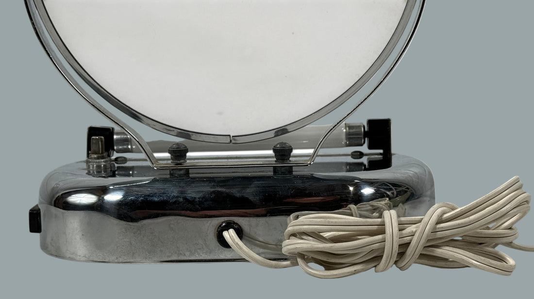 Vintage Beck Electric MFG Co. Ltd. Lighted Makeup Mirror – Chrome Vanity Lamp, AS-IS-