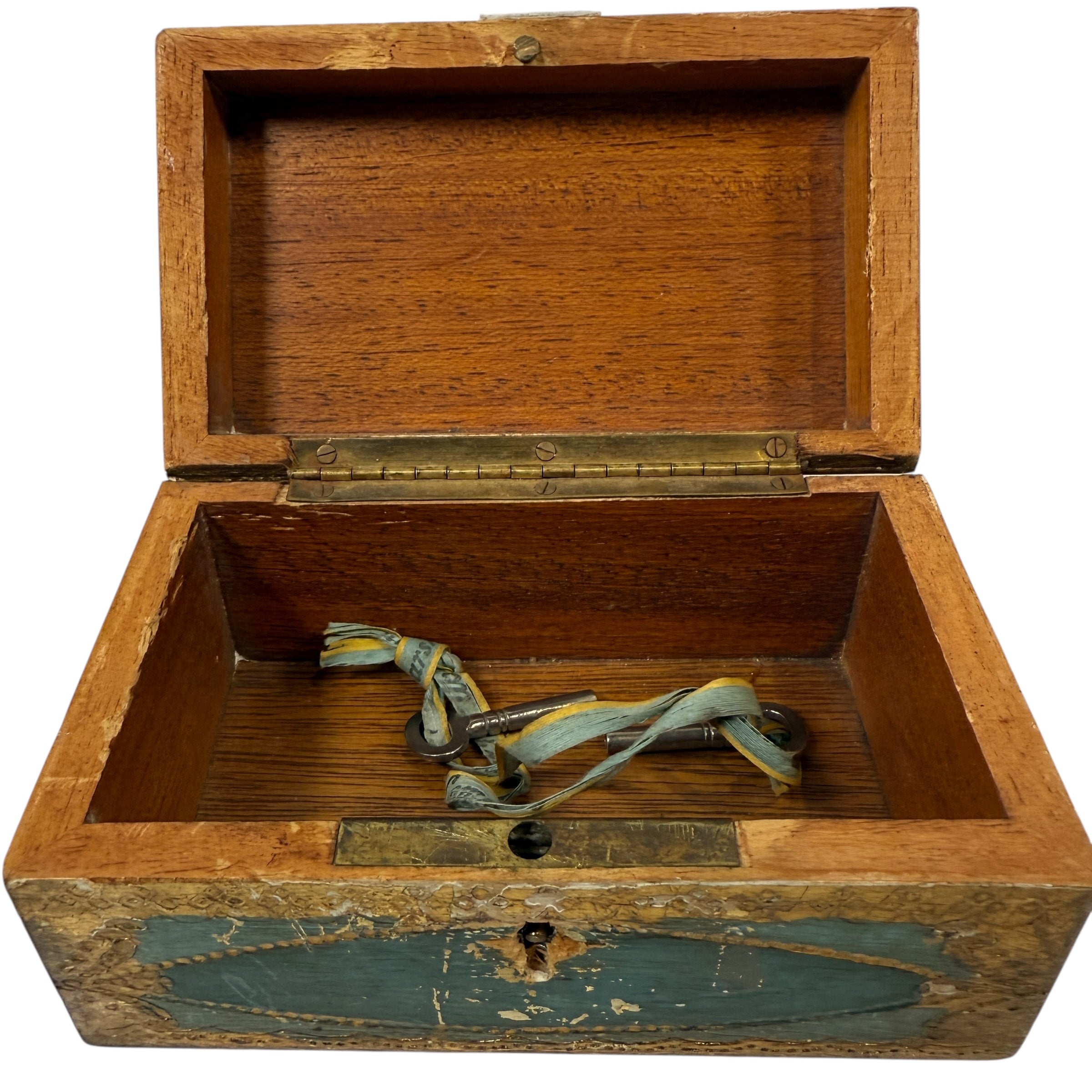 Vintage Florentine Gilt Wood Jewelry Box – “Le Lampade” Firenze – Original Key