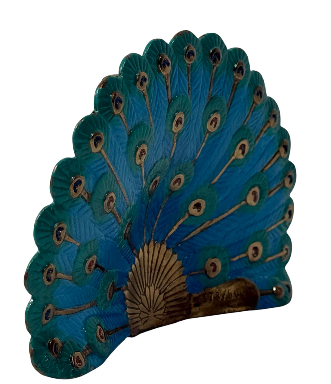 Figurine de paon peinte à la main en édition limitée – Numérotée 173/500