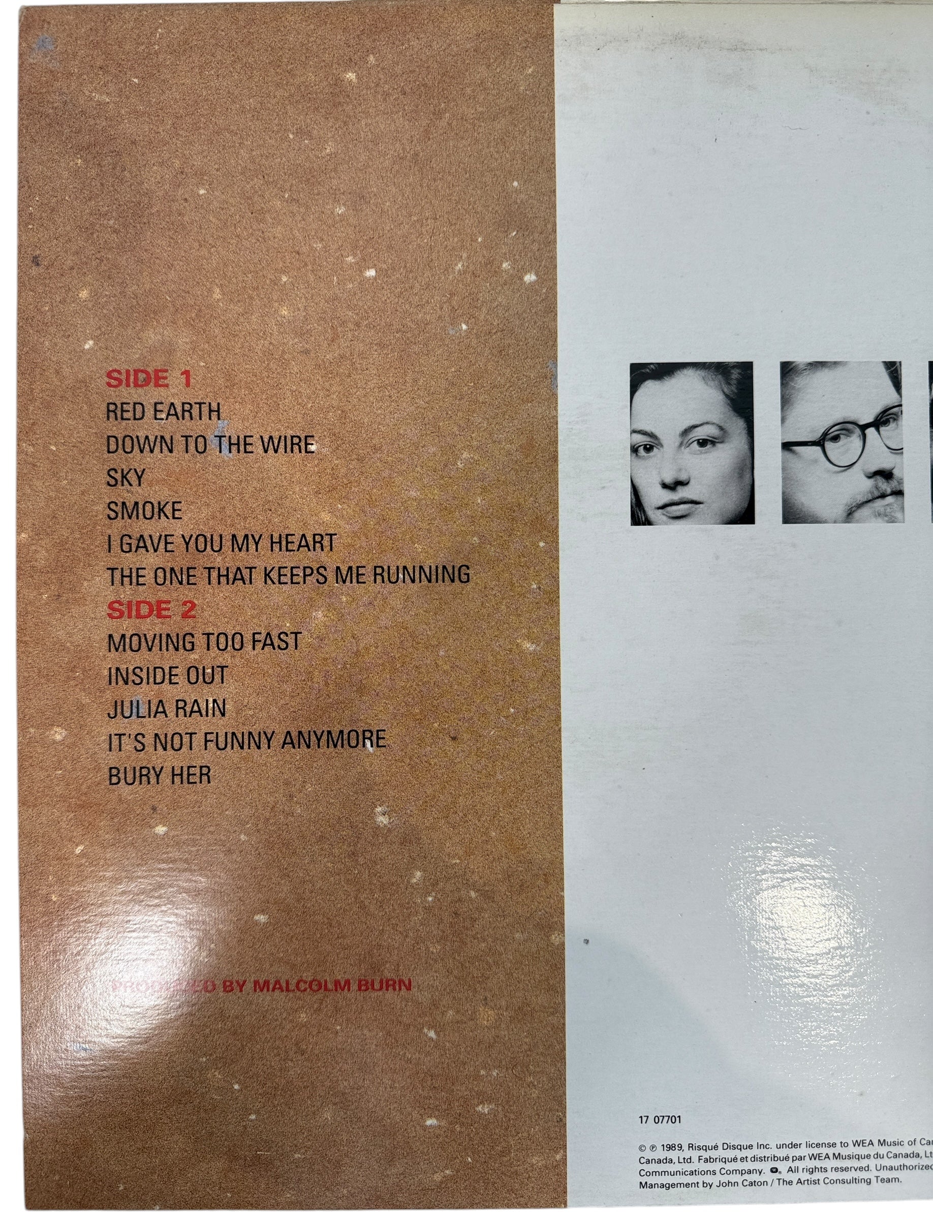 Crash Vegas – Red Earth LP (1989, Risqué Disque Canada), VG+/NM