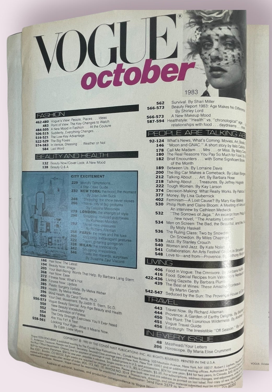 Vogue – Octobre 1983 avec Brooke Shields sur la couverture emblématique de Richard Avedon