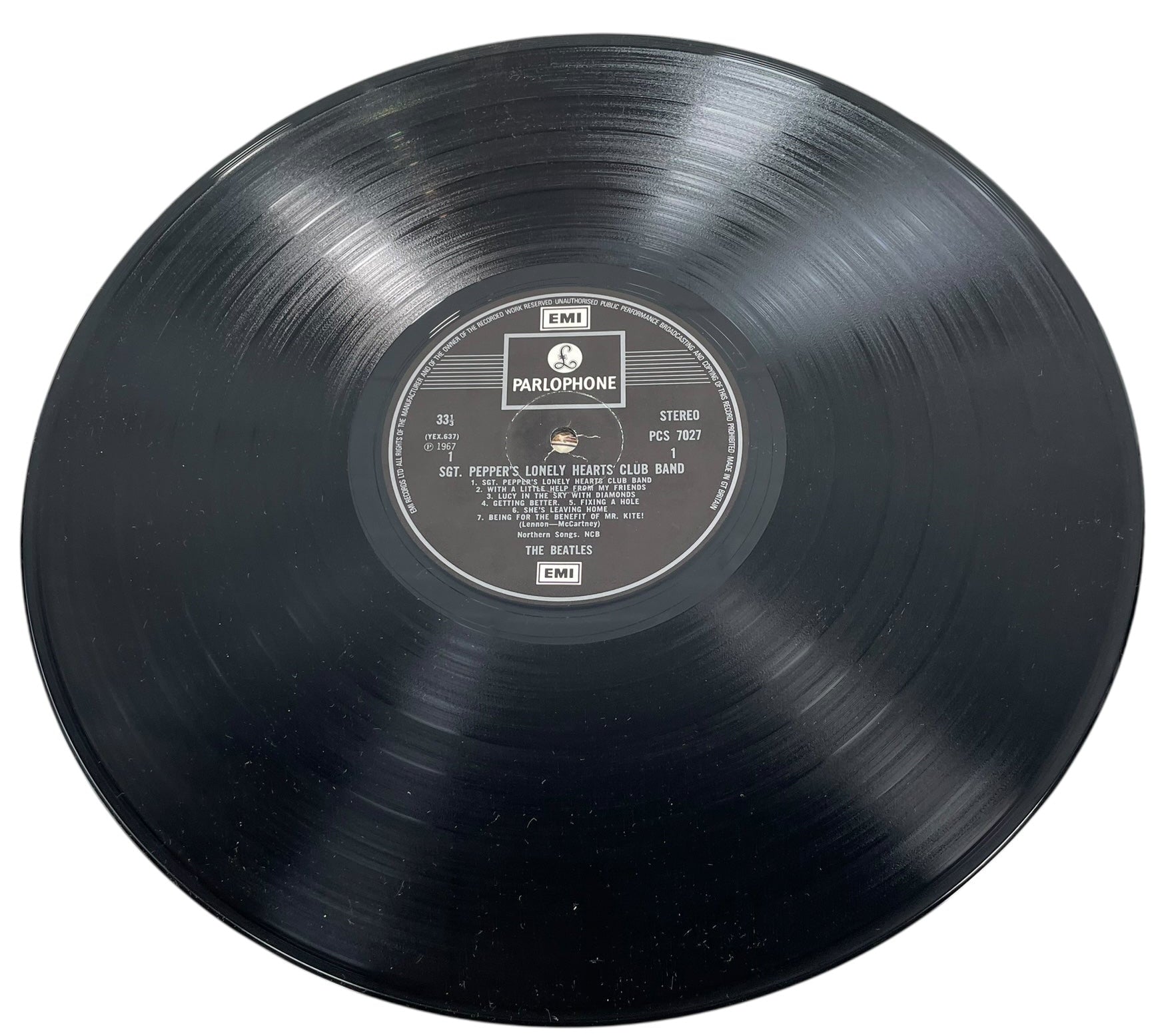 Beatles Sgt. Pepper – UK PCS 7027 Stereo 1967 (Worn Cover - F- ) Album VG