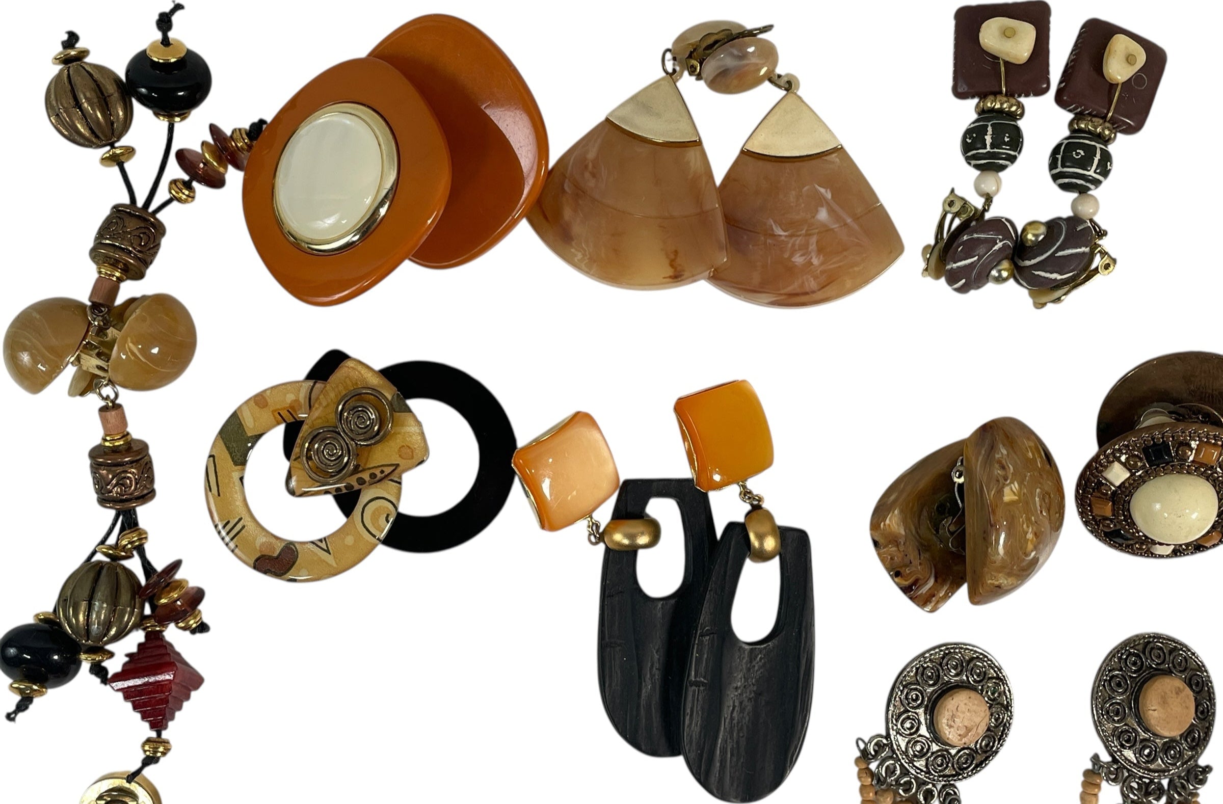 1980s–90s Statement Earrings Lot – 15 Bold Vintage Pairs