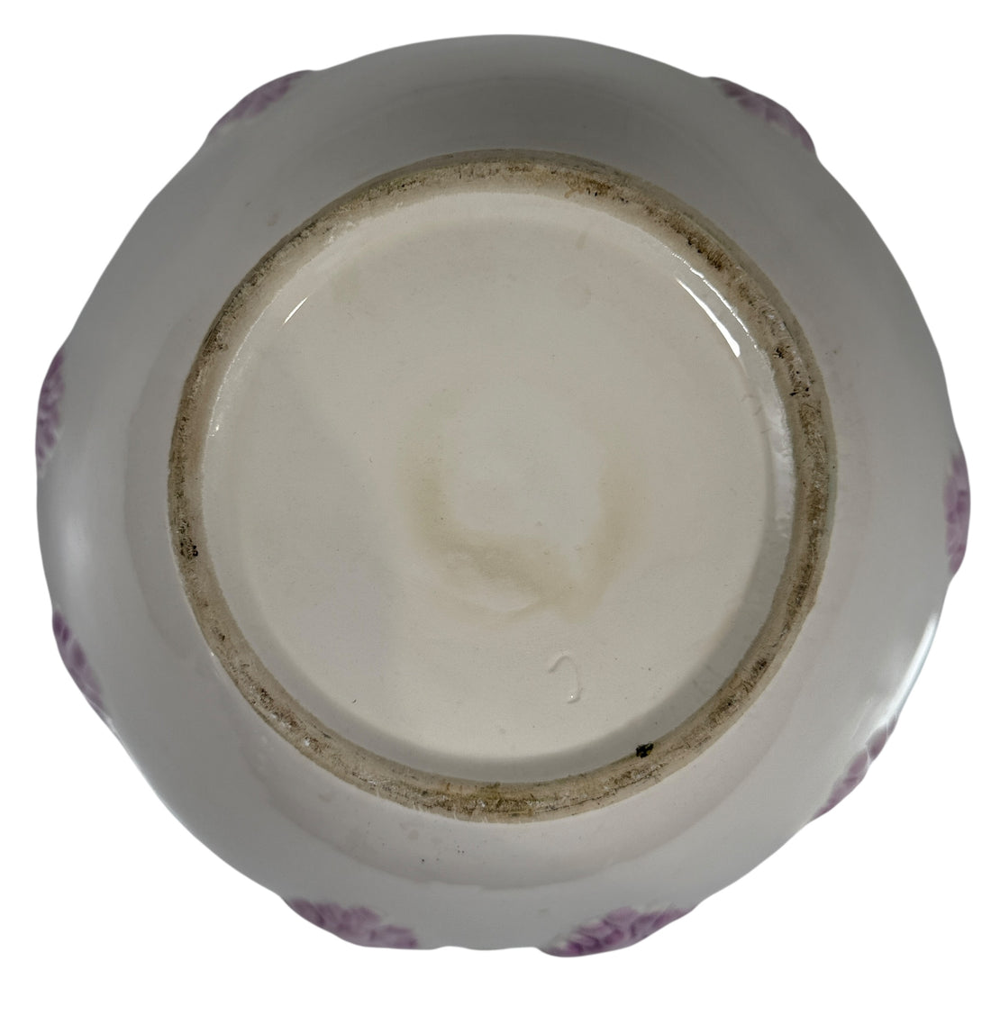 Pot de fleurs en céramique peintes à la main avec motif floral en relief