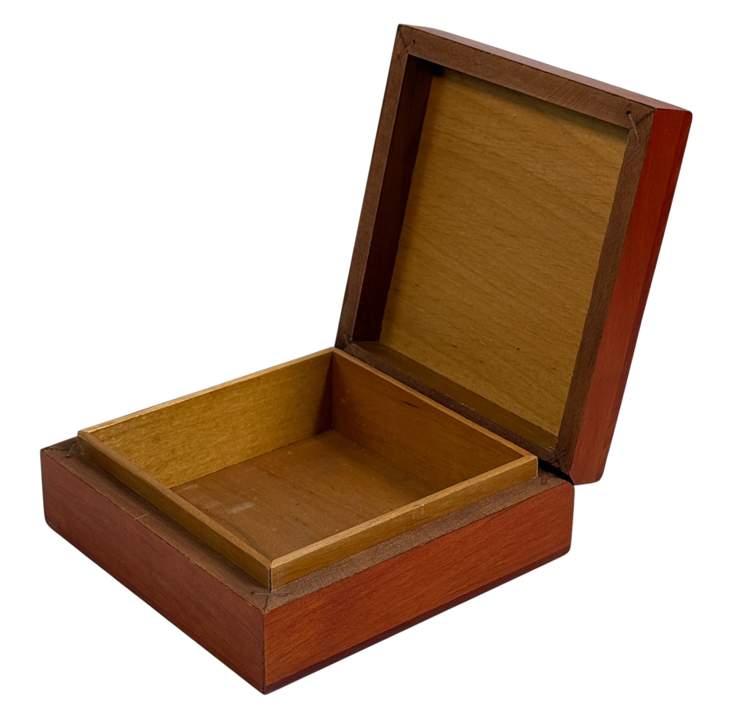 Coffret à bijoux vintage en bois sculpté – Style art populaire, années 1960-1970