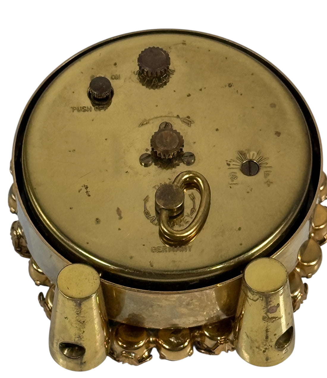 Réveil boudoir en strass bleu Phinney-Walker du milieu du siècle (Allemagne)