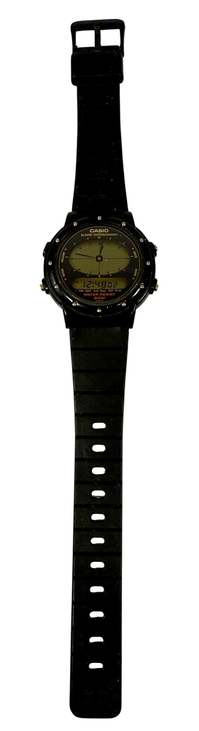 Late 80s Casio AE-30W Analog-Digital Alarm Chronograph