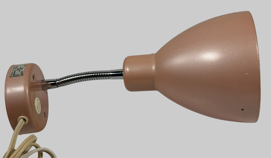 Vintage IKEA KUSLIG Wall Lamp – Retro Pink Adjustable Spotlight, Discontinued