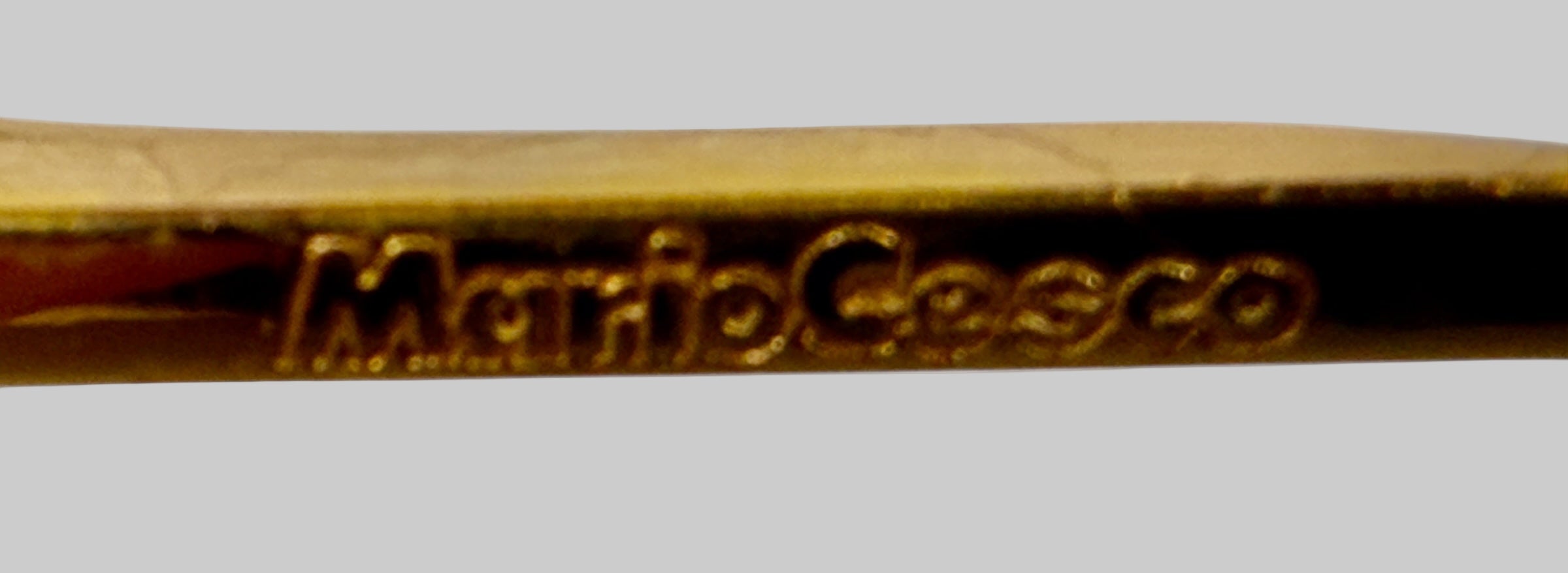 Vintage Mario Cesco Eyeglasses – 22K Gold Plated Round Frames with Braided Temples