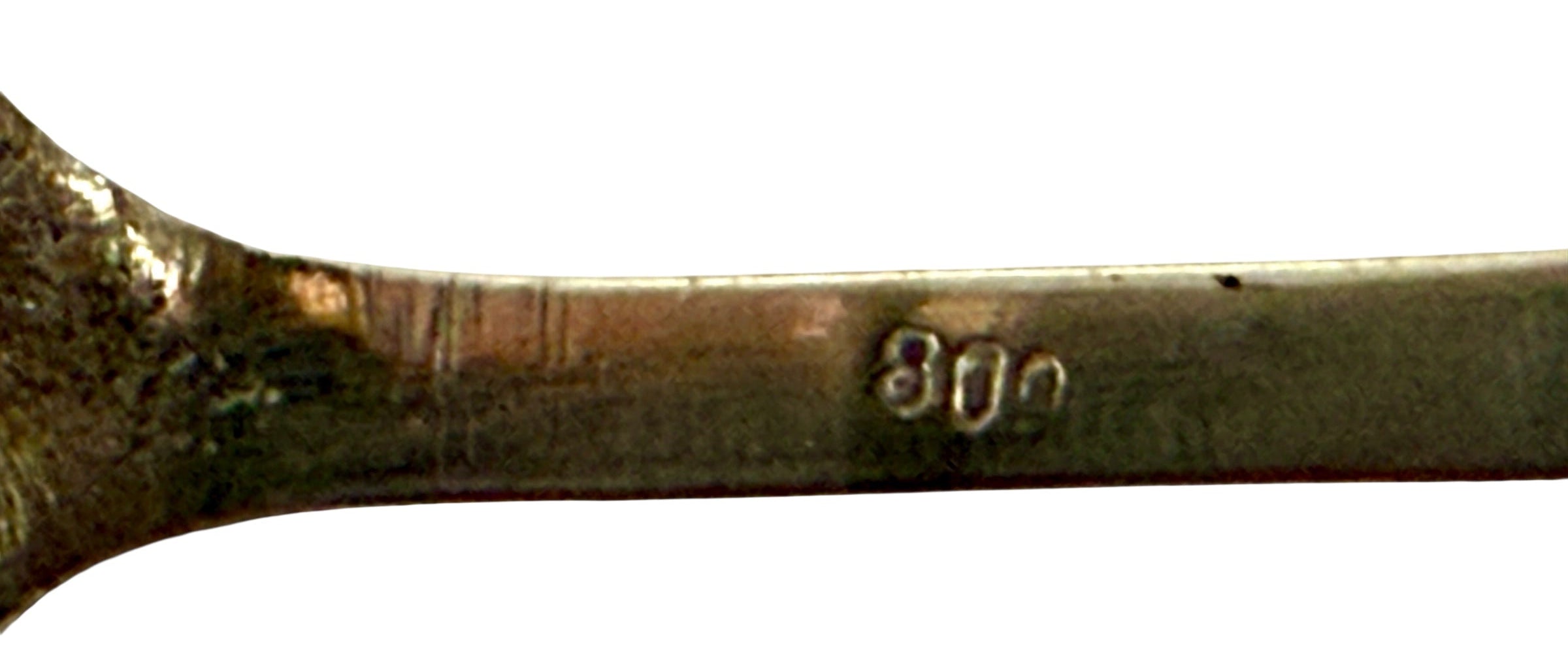 Pelle à pâtisserie percée en argent 800, style européen ancien, 47 g, motif floral rococo