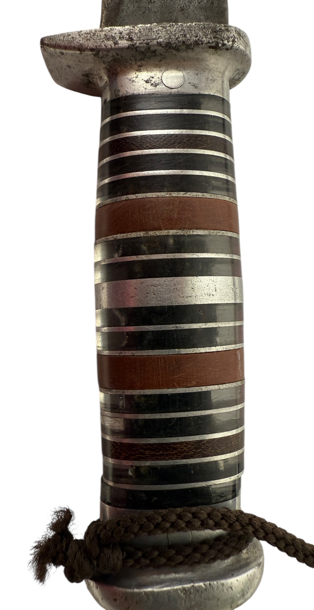 Vintage Fixed Blade Hunting Knife – 10.5” Overall, 6.5” Blade, Mixed Material Handle with Sheath