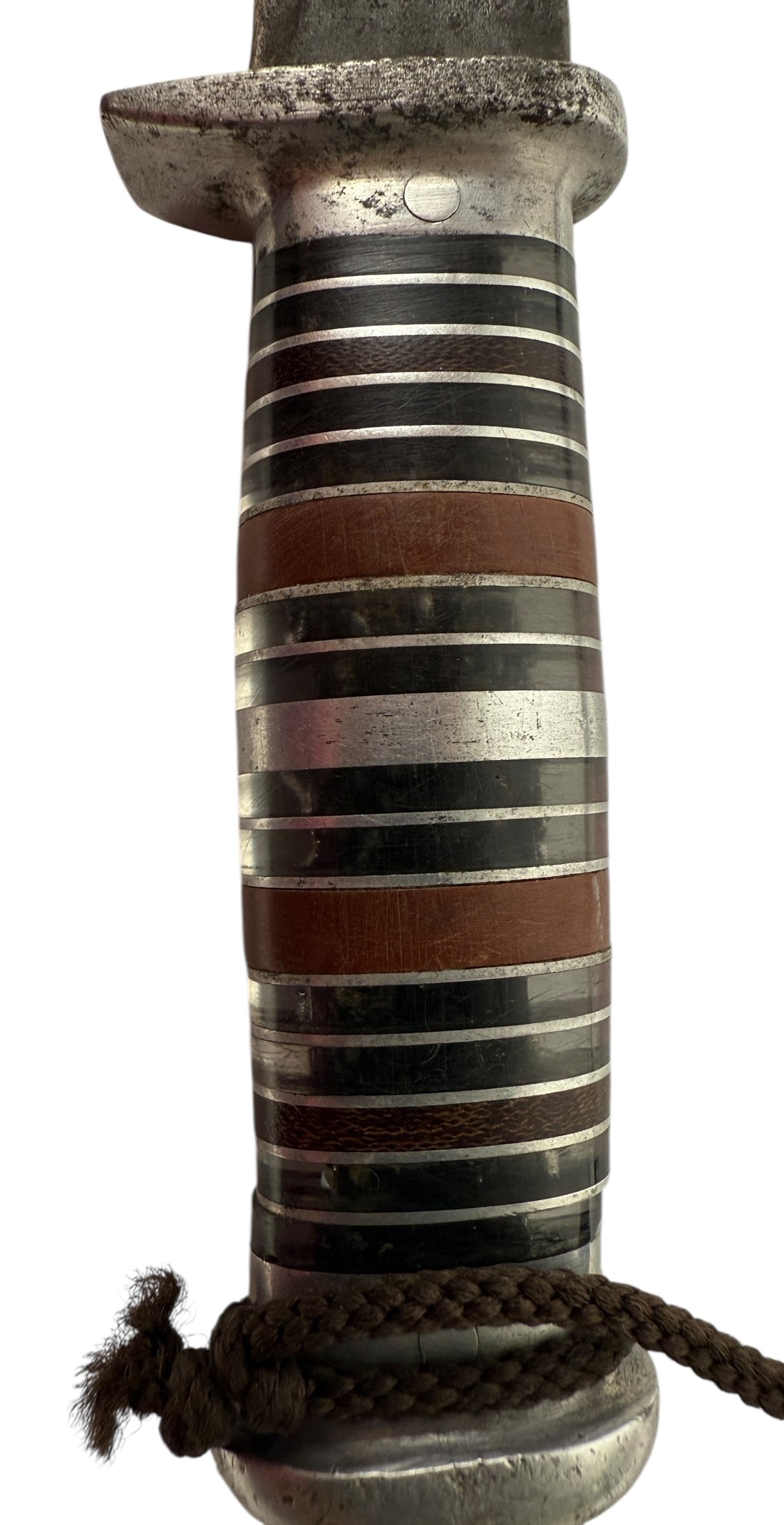 Vintage Fixed Blade Hunting Knife – 10.5” Overall, 6.5” Blade, Mixed Material Handle with Sheath