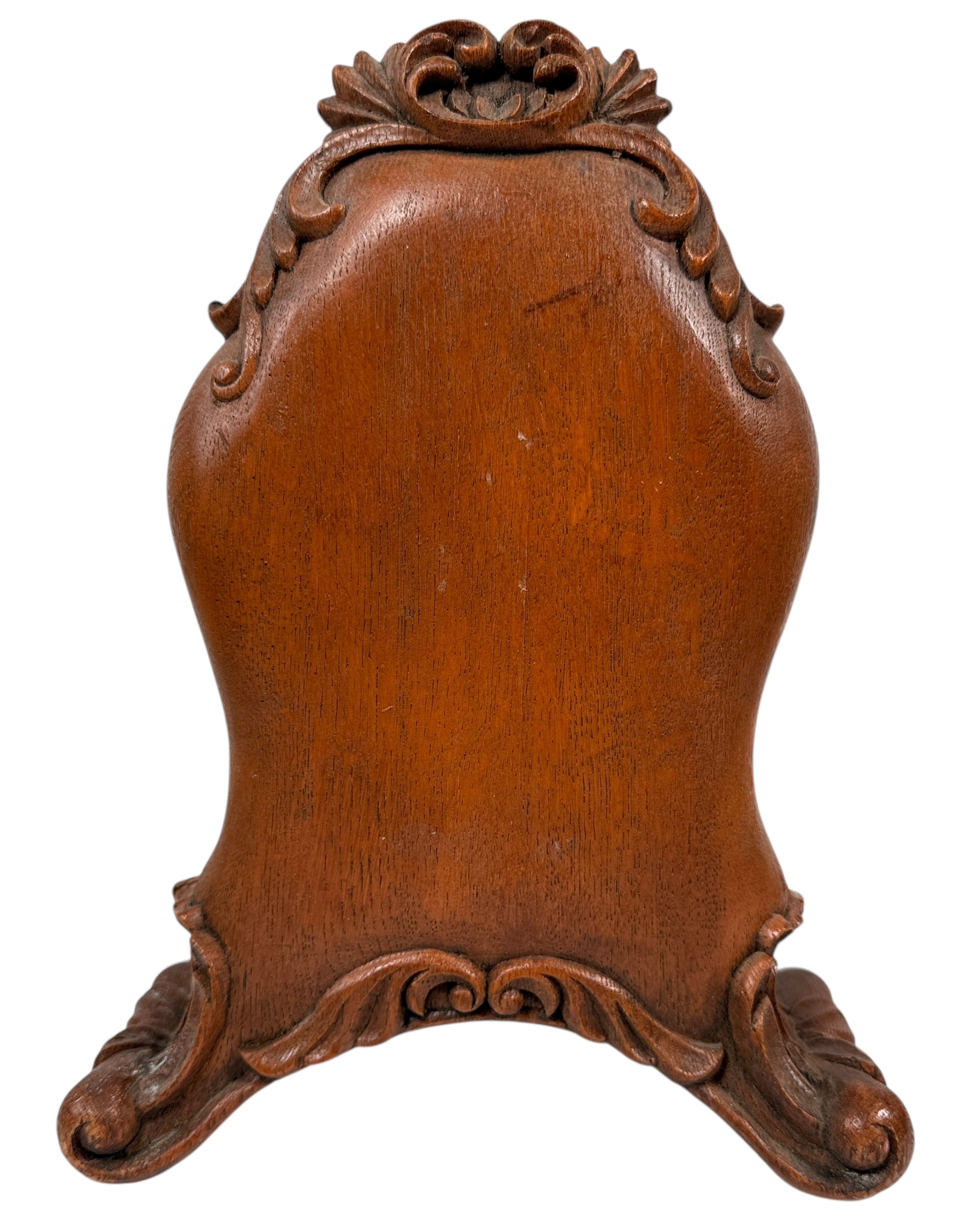 Vintage-Style Wooden Mantel Clock – Carved Rococo Design