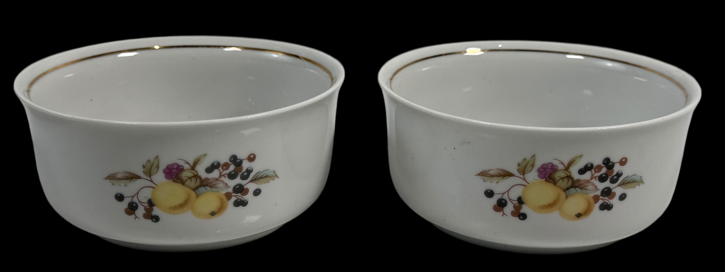 Ensemble de 3 coupes à fruits vintage en porcelaine JLMenau – RDA (Allemagne de l'Est)