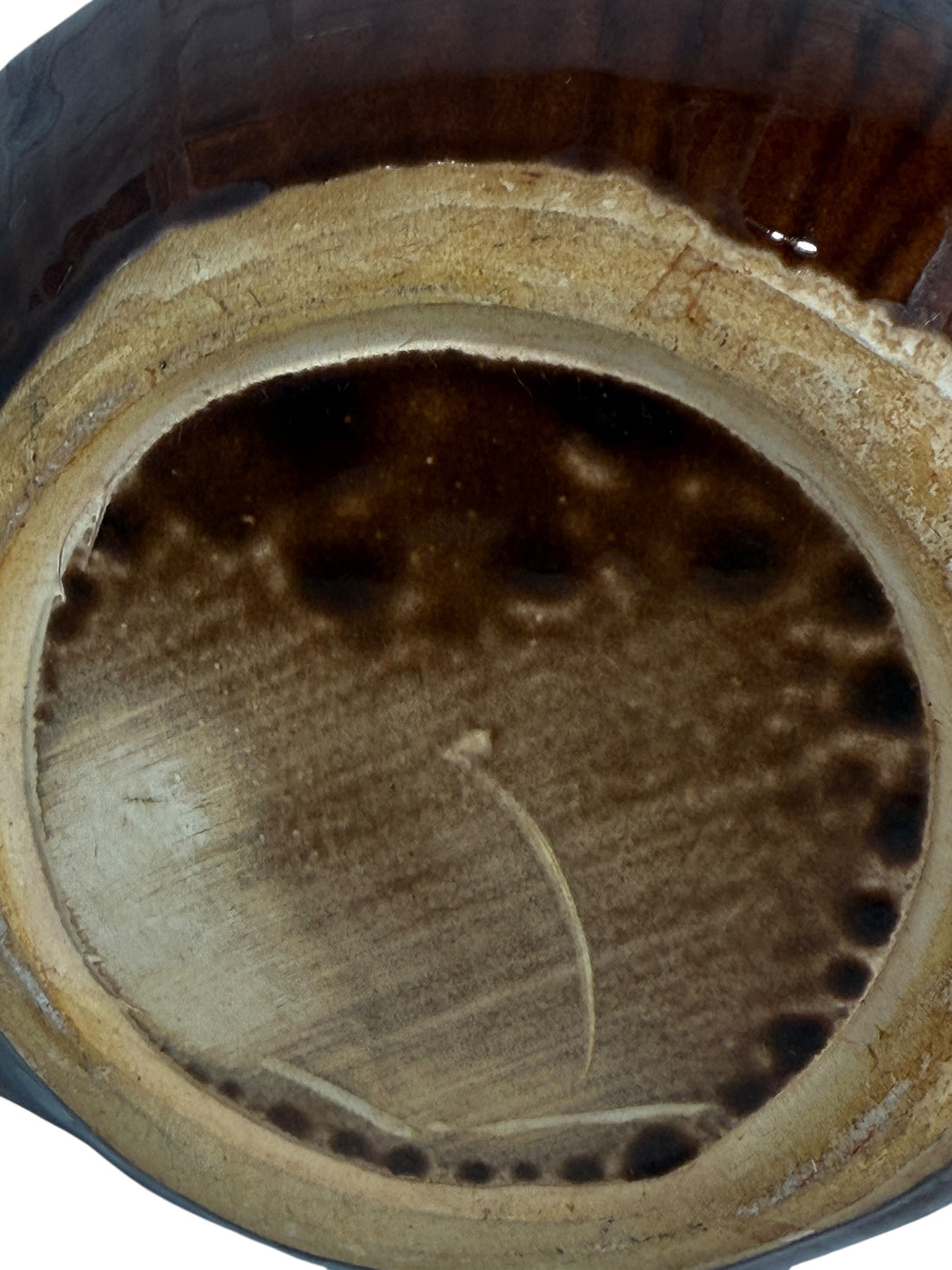 Vintage 1970s Mushroom Canister – 8½” Ceramic Jar – Retro Orange & Brown Drip Glaze