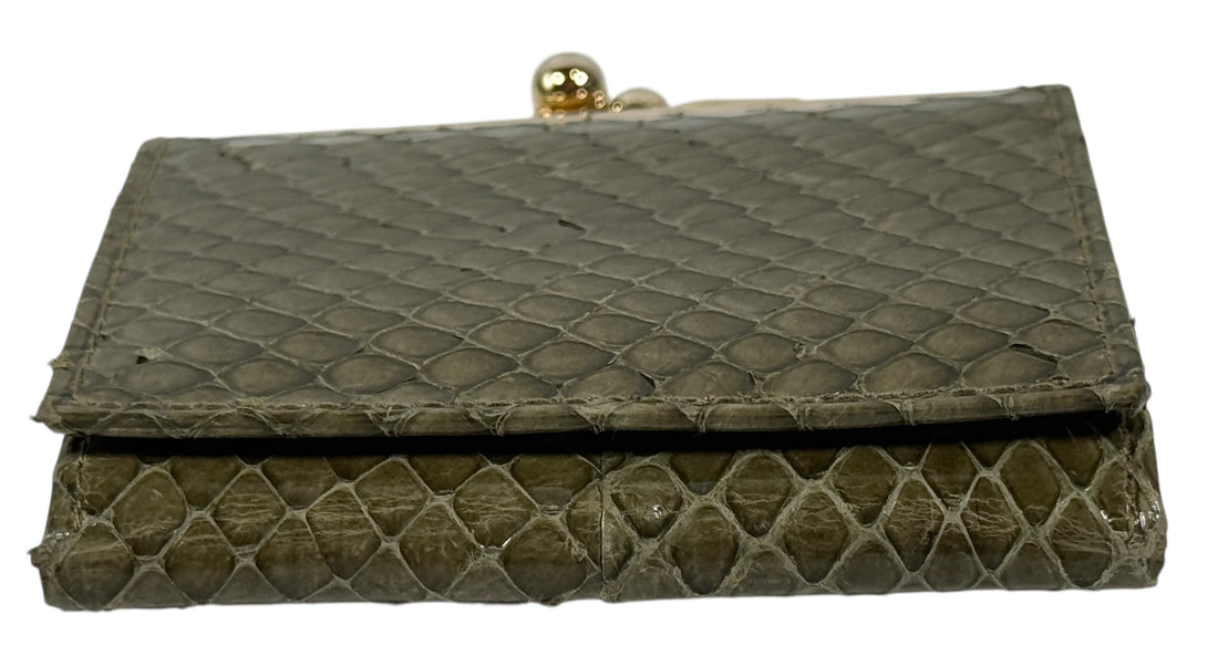 Vintage Holt Renfrew Green Snakeskin Coin Purse & Wallet – Made in Spain