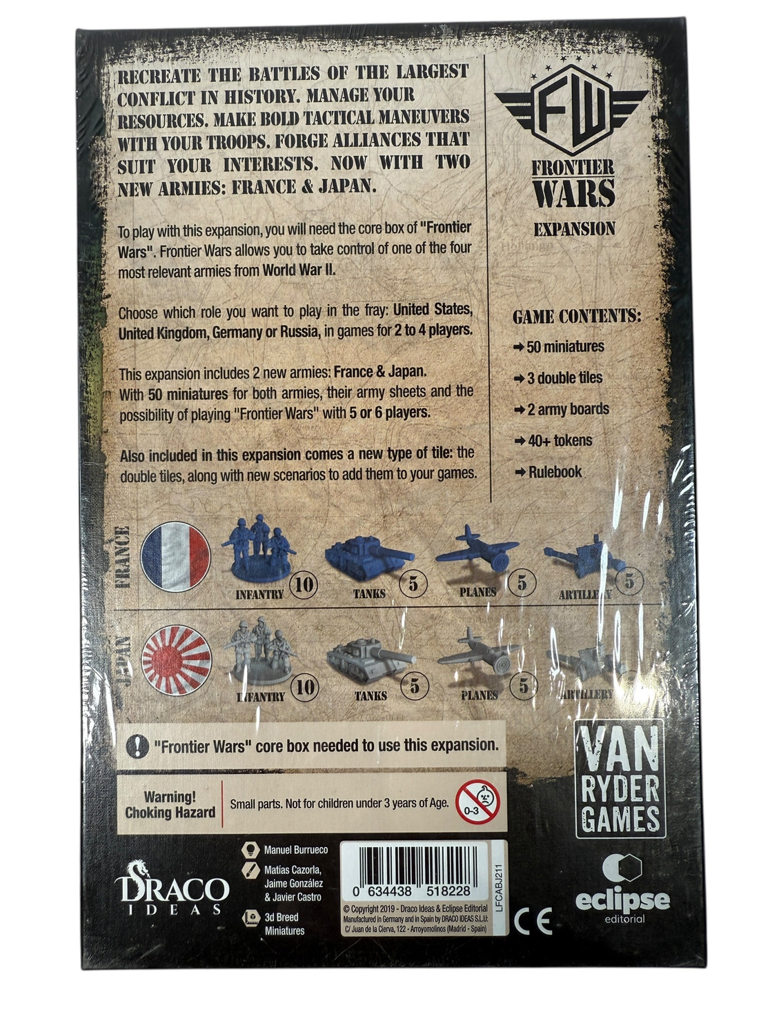 Extension Guerres Frontières – Armées de France et du Japon – Stratégie Seconde Guerre mondiale, sous blister, neuf