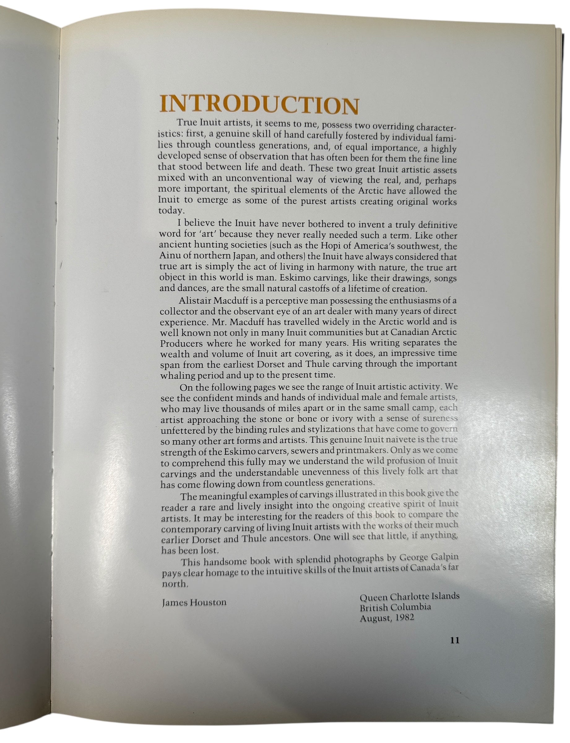 Lords of the Stone, Inuit Sculpture Art Book, Alistair Macduff Galpin