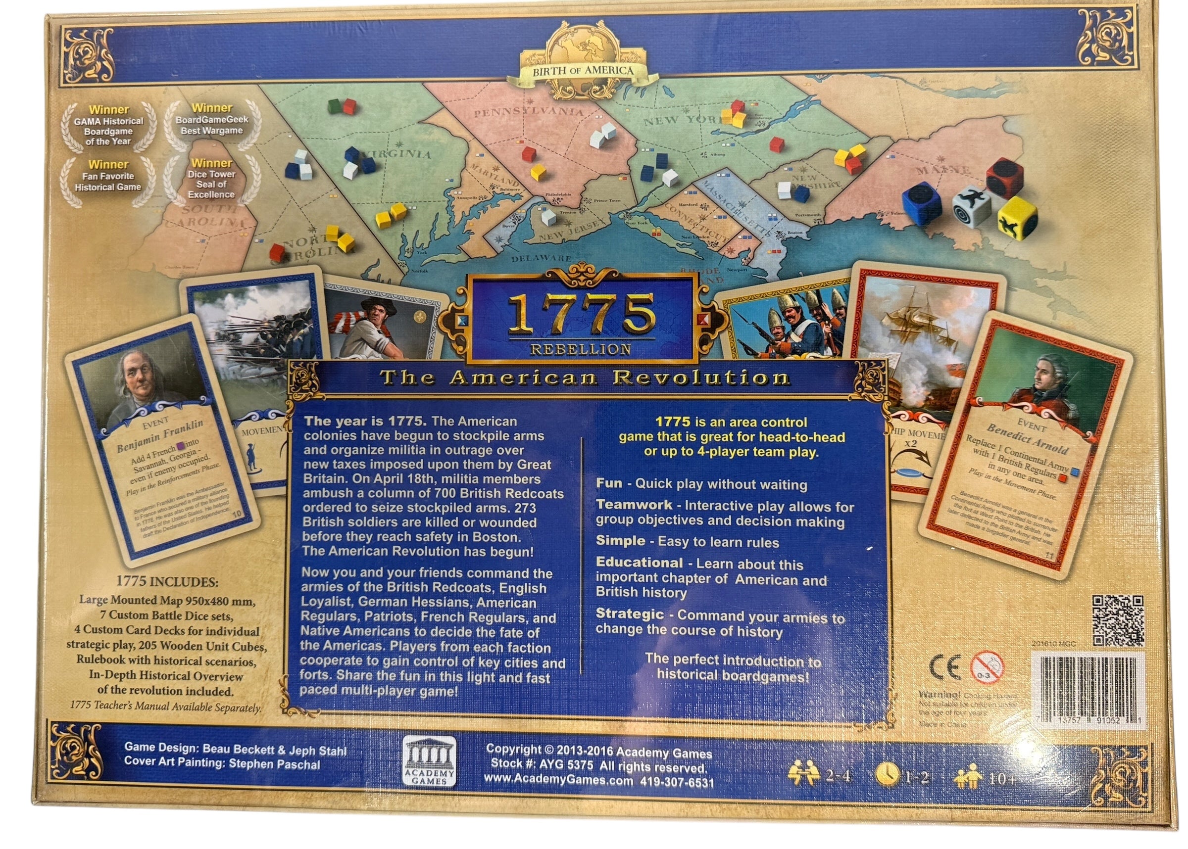 Rébellion de 1775 – La Révolution américaine (Scellé) – Jeux de l'Académie